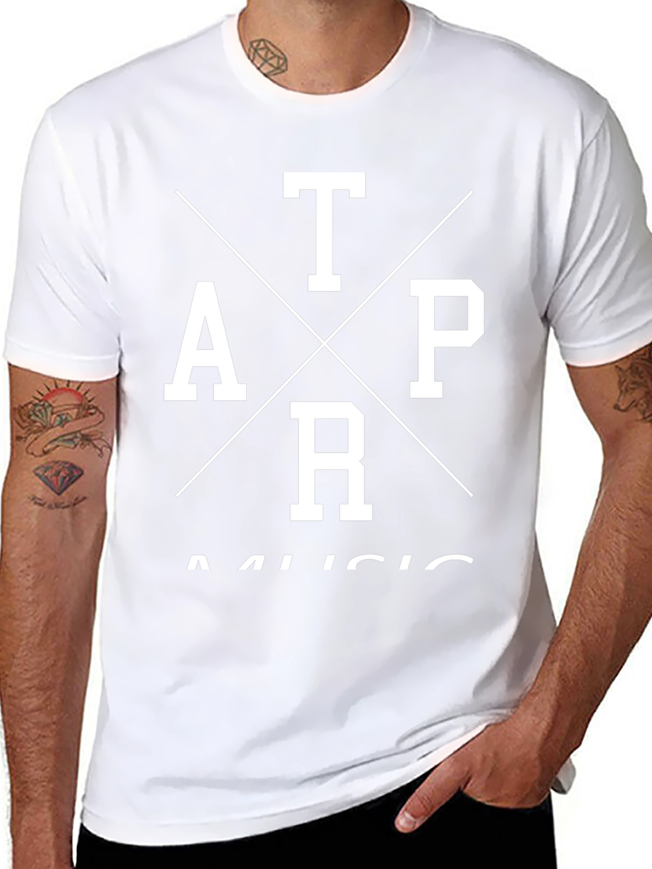 Black TAPR Music Graphic Tee - Men's Black T-Shirt view 8