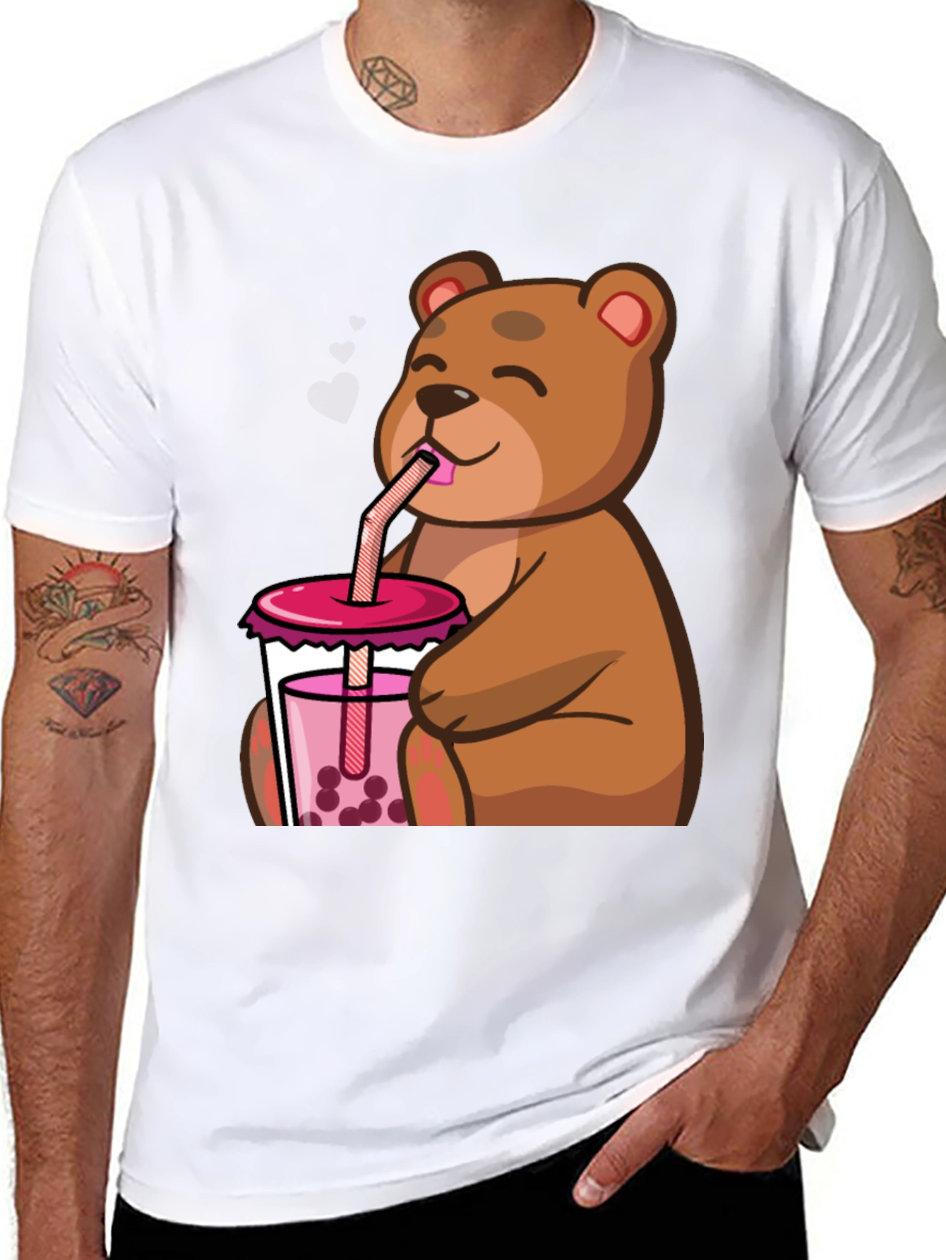 Black Bear Boba Bubble Tea T-Shirt view 8