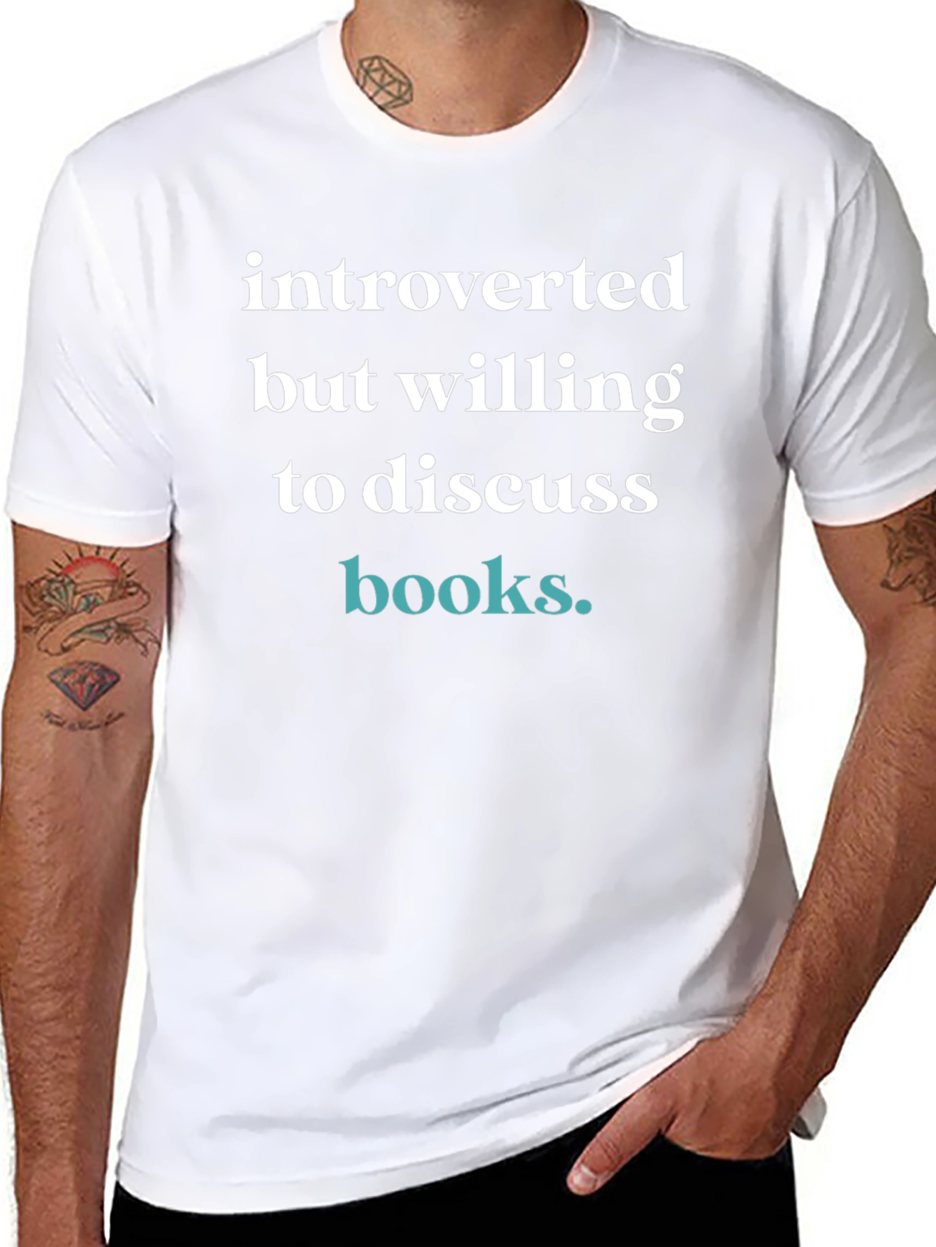 Black Introverted But Willing to Discuss Books T-Shirt view 8