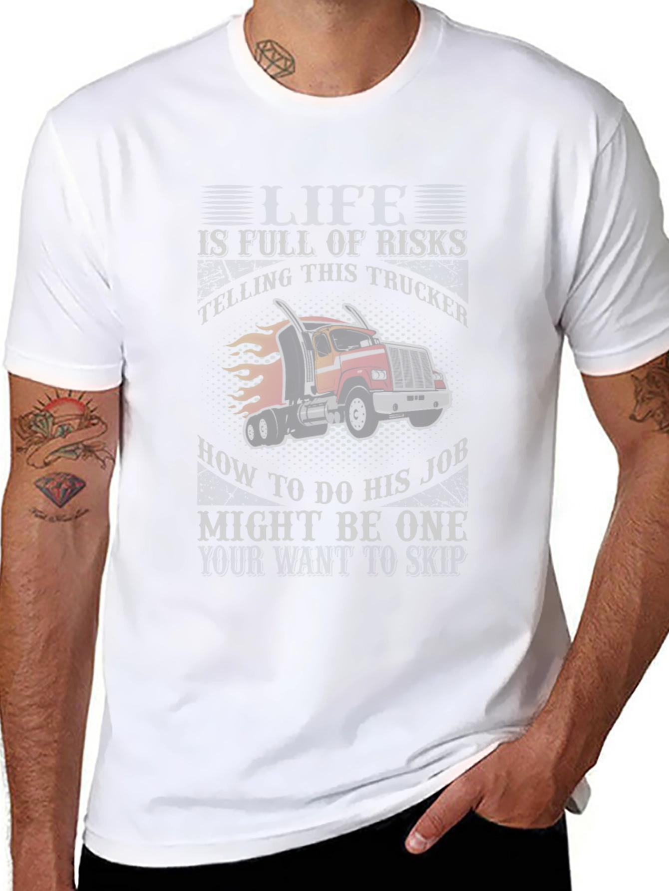 Black Trucker T-Shirt - Risky Business view 8