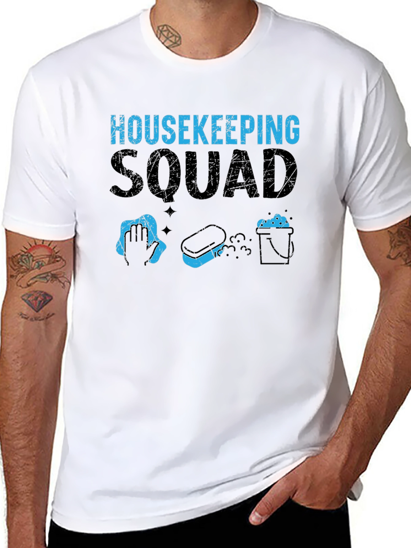 Black Housekeeping Squad Graphic Tee view 8