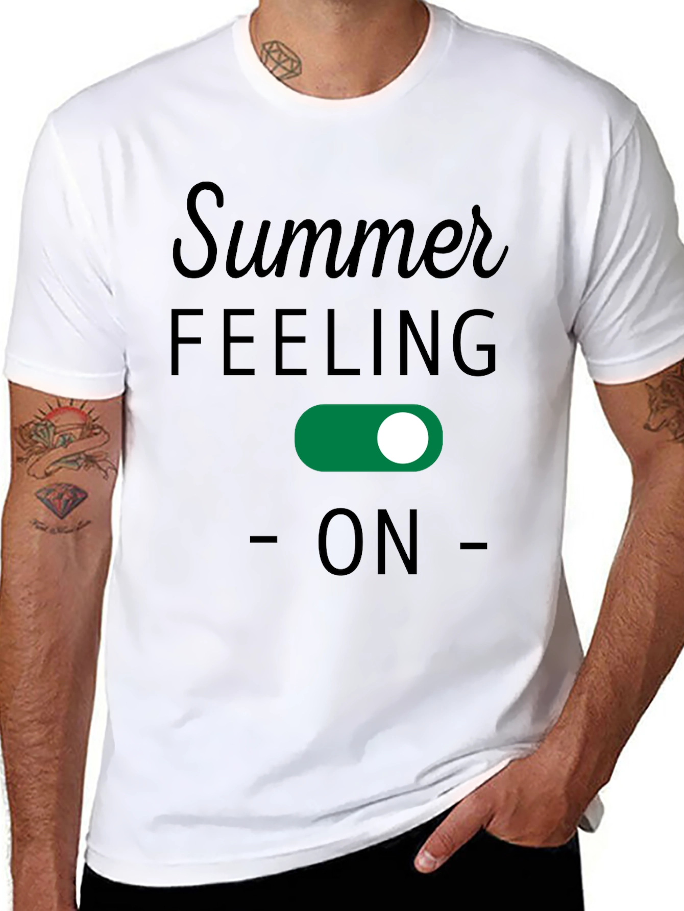 Black Summer Feeling On T-Shirt view 8
