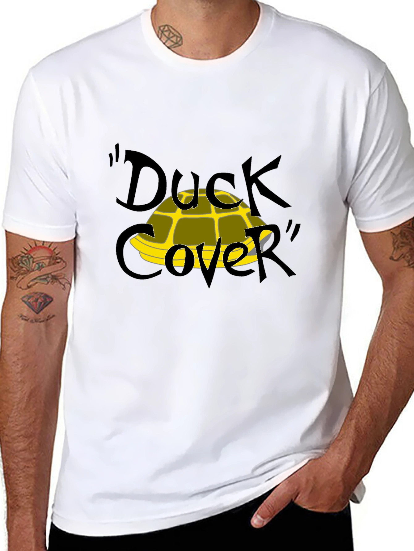 Black Duck Cover Funny Graphic T-Shirt view 8