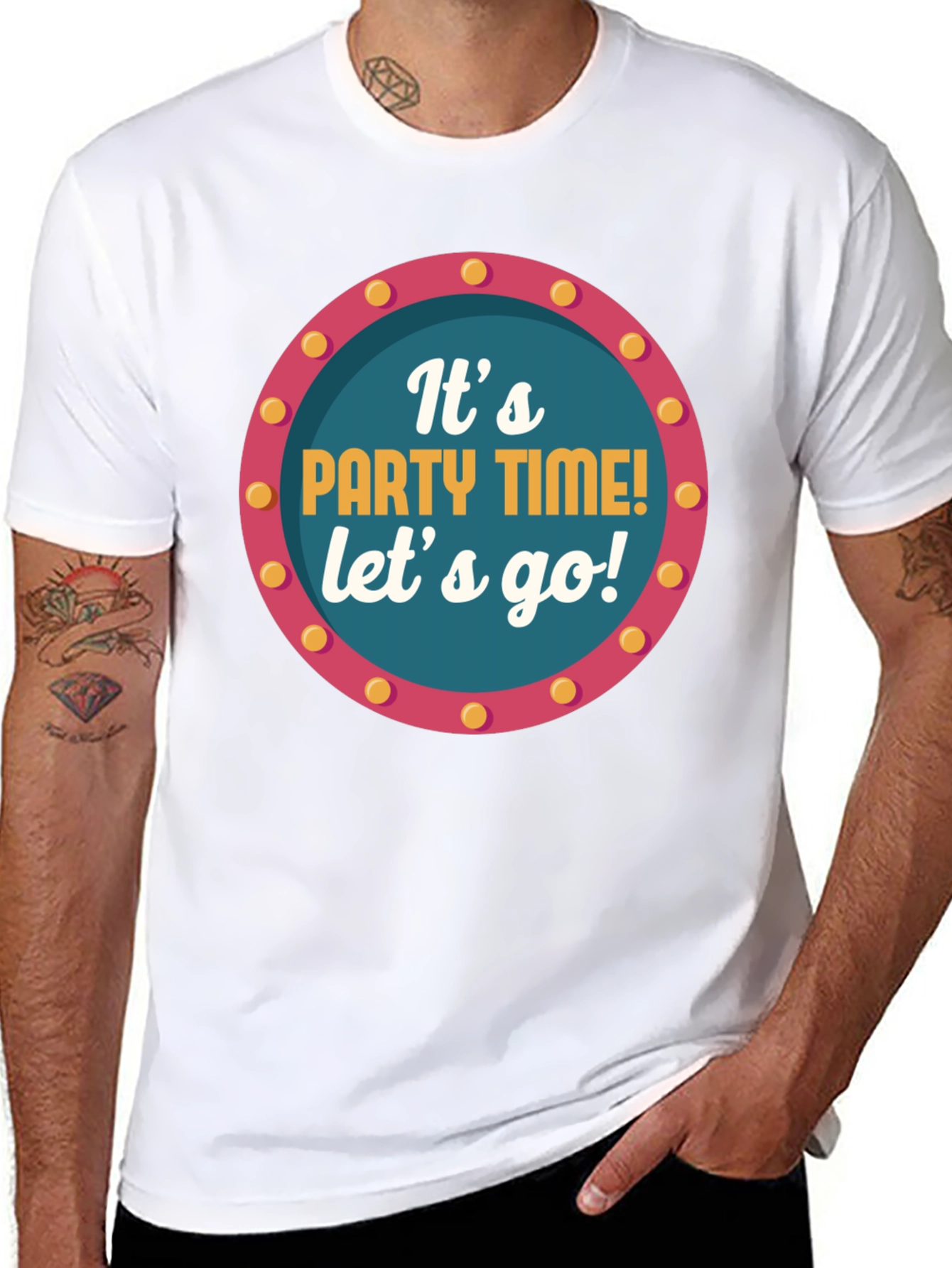 Black It's Party Time! Graphic Tee view 8