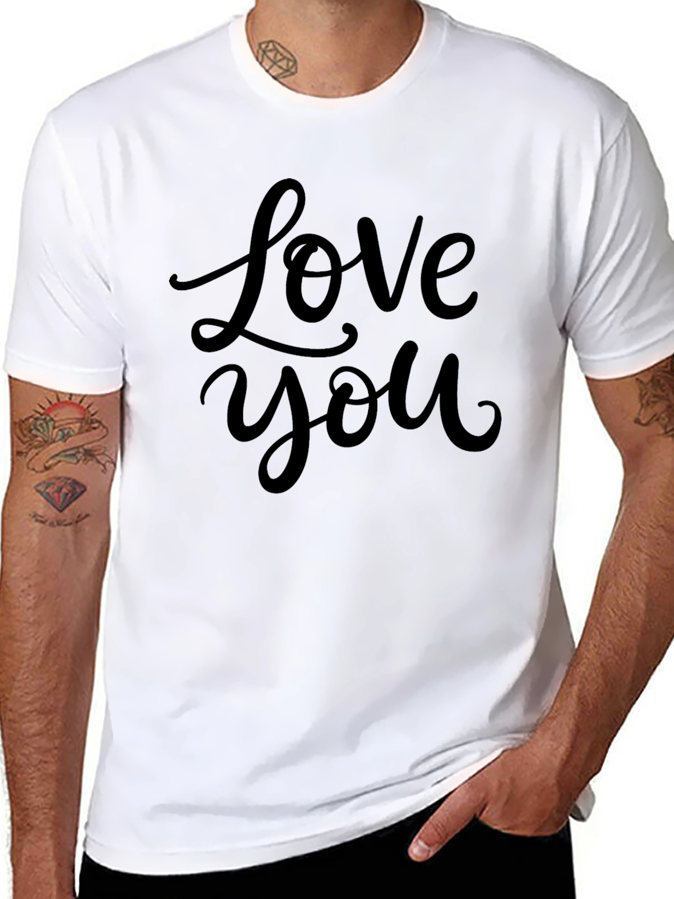 Black Love You Black Graphic Tee - Stylish Casual Comfort view 8