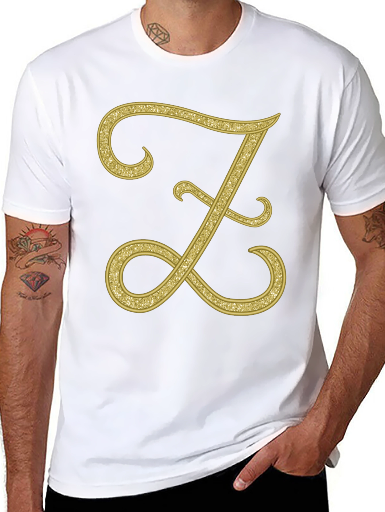 Black Elegant Letter Z T-Shirt - Stylish Initial Tee view 8