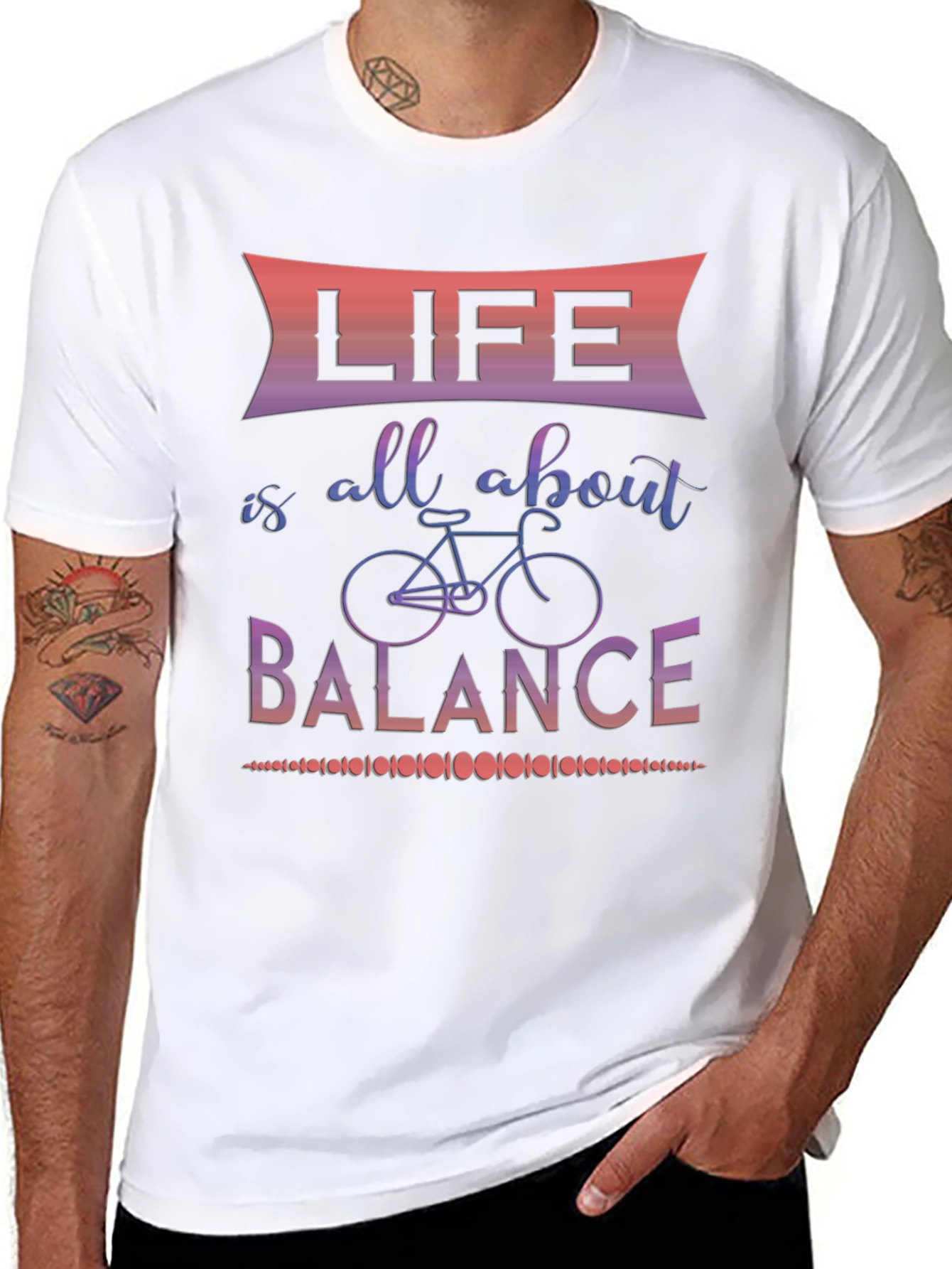 Black Life is all about balance graphic tee view 8