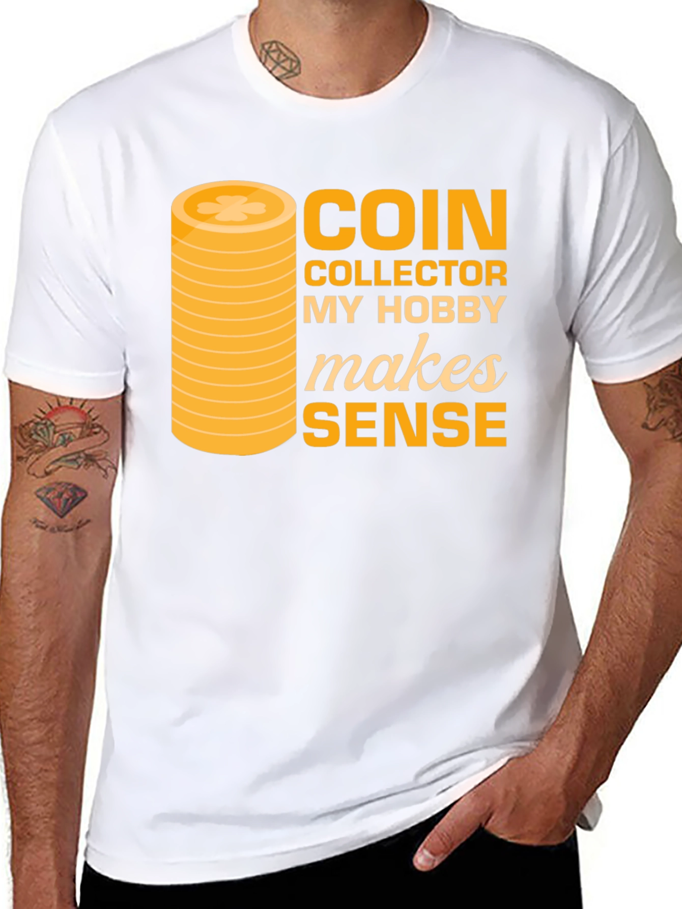 Coin Collector Hobby T-Shirt - Makes Sense Funny Tee - 8