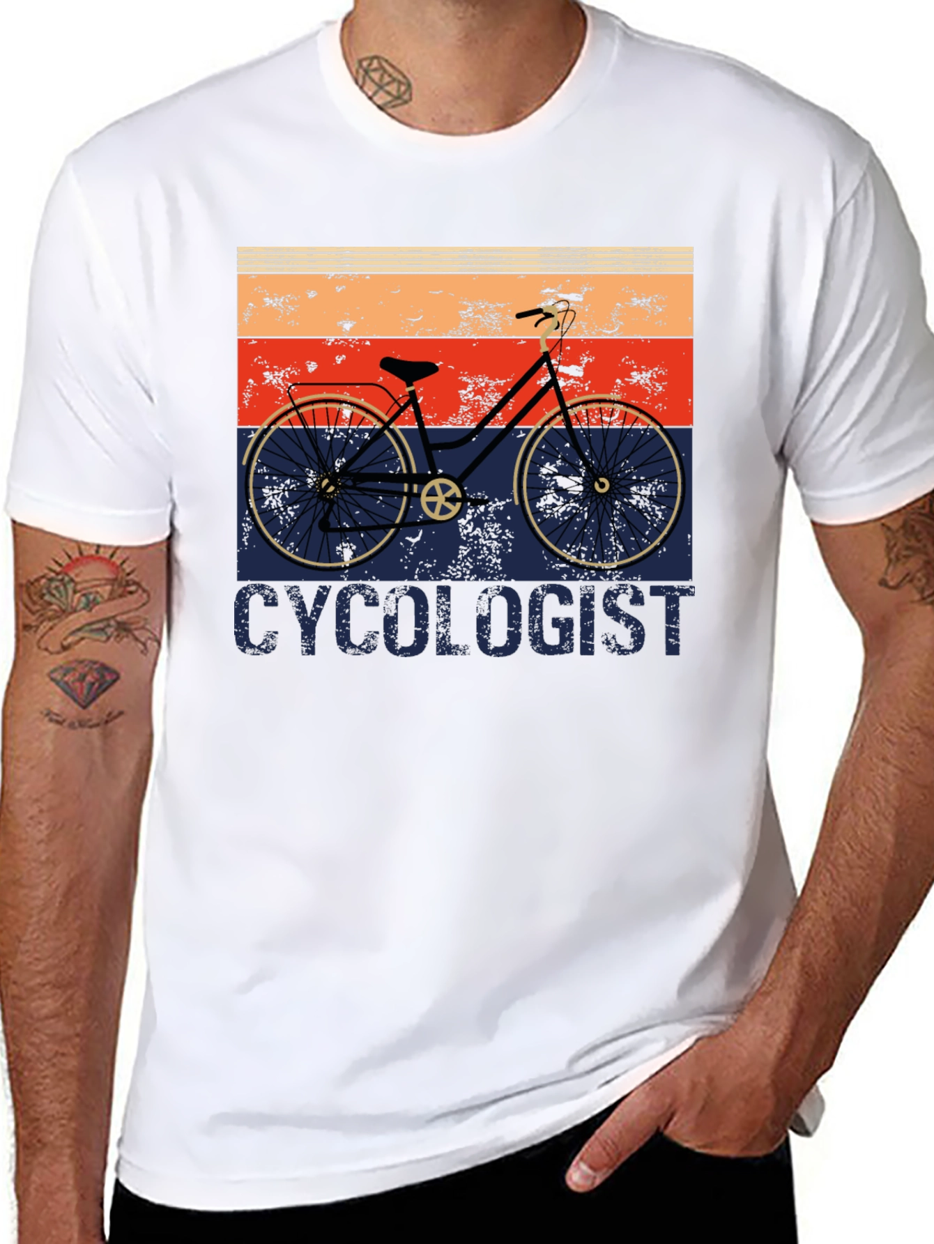 Black Cycologist Retro Cycling T-Shirt view 8