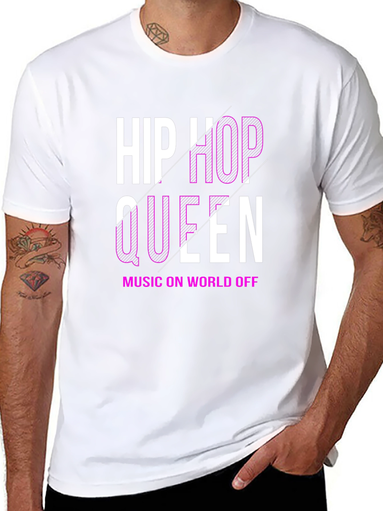 Black Hip Hop Queen Graphic Tee view 8