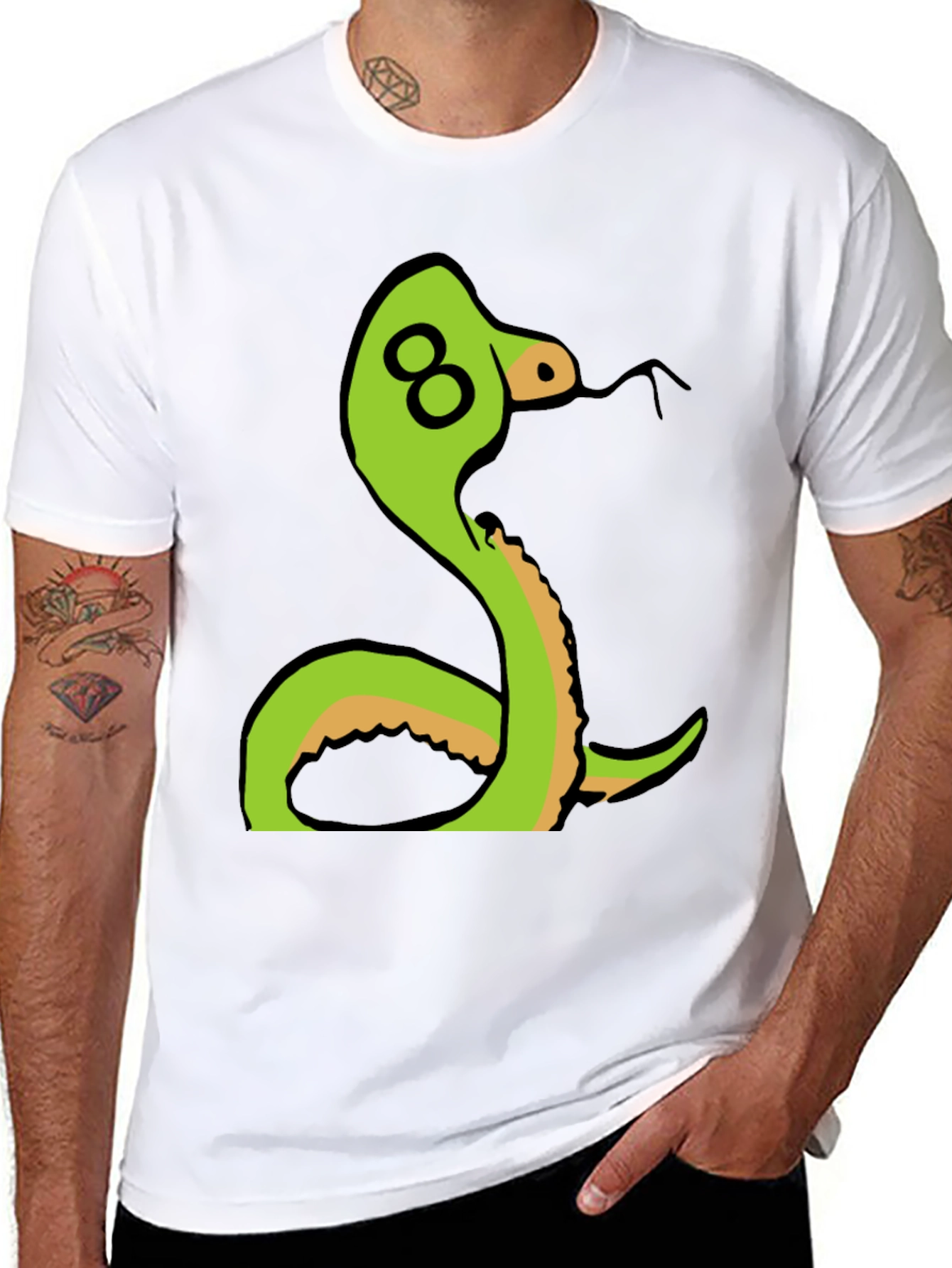 Black Snake Graphic T-Shirt - Unique Design view 8