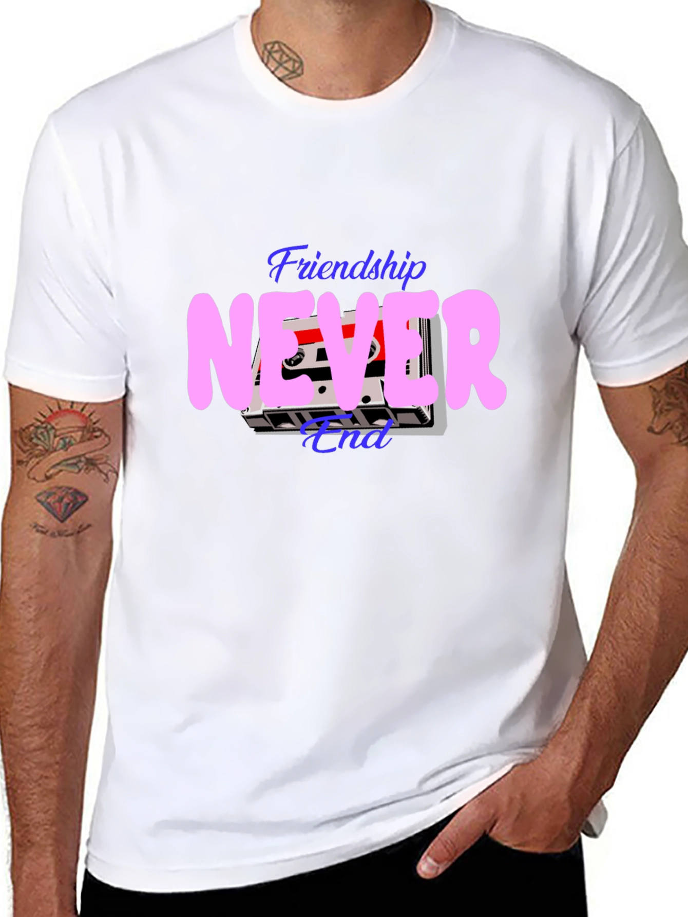 Black Friendship Never End T-Shirt view 8