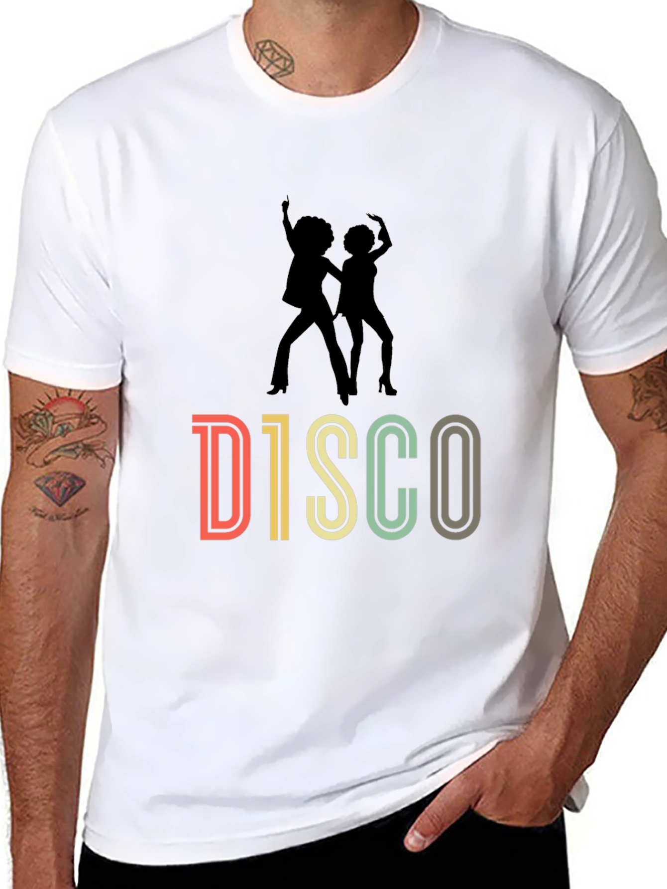 Black Retro Disco T-Shirt - Vintage Dance Design view 8