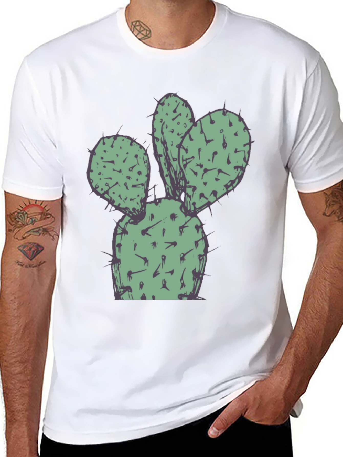 Black Cactus Graphic Tee - Soft & Stylish! view 8