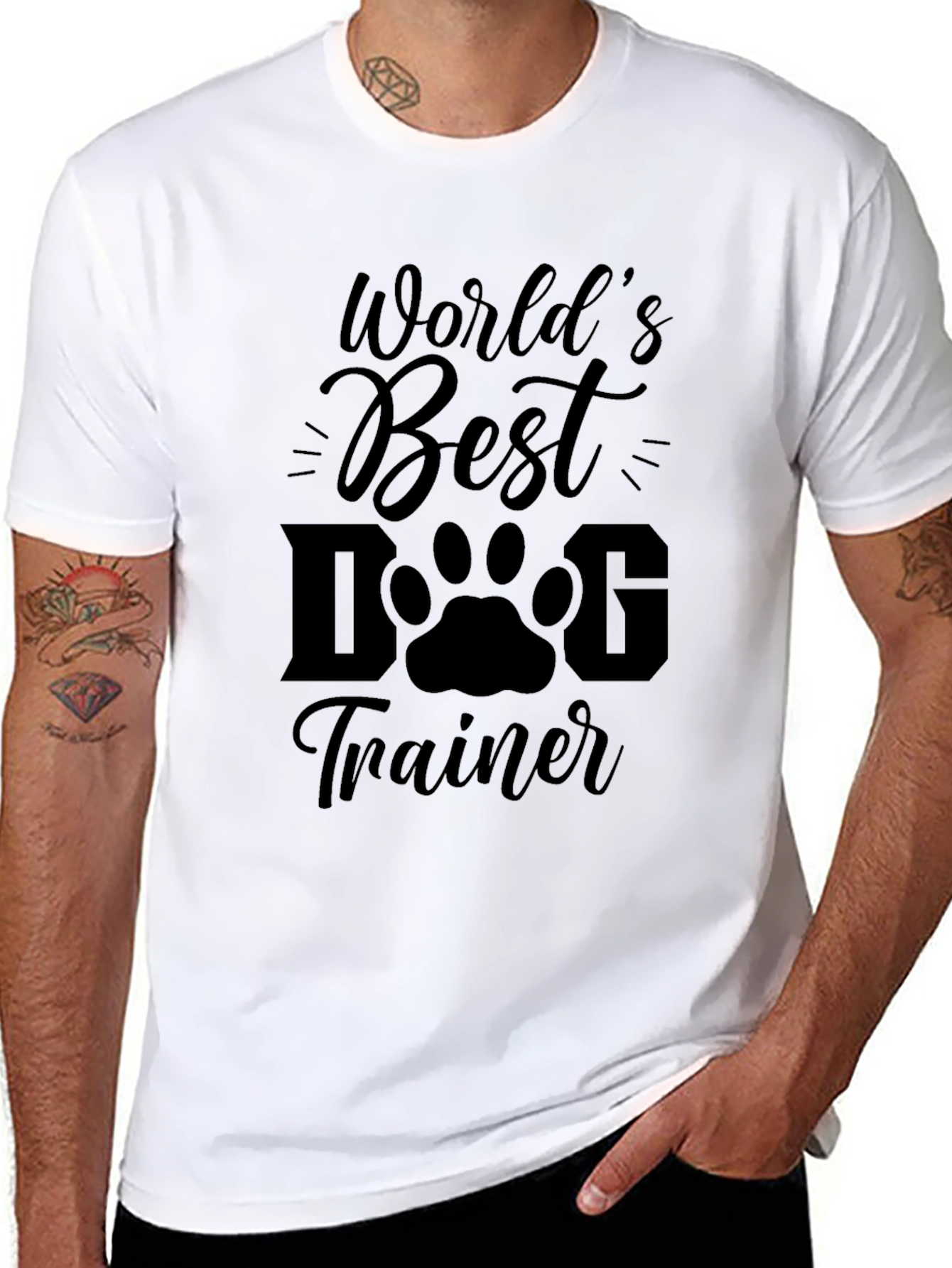 Black World's Best Dog Trainer T-Shirt view 8