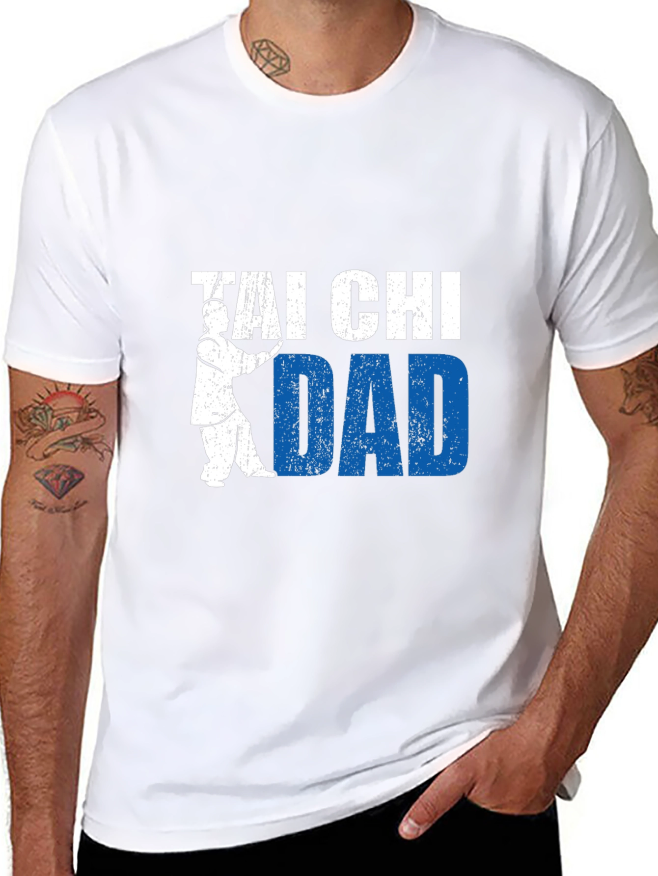 Black Tai Chi Dad Graphic T-Shirt view 8