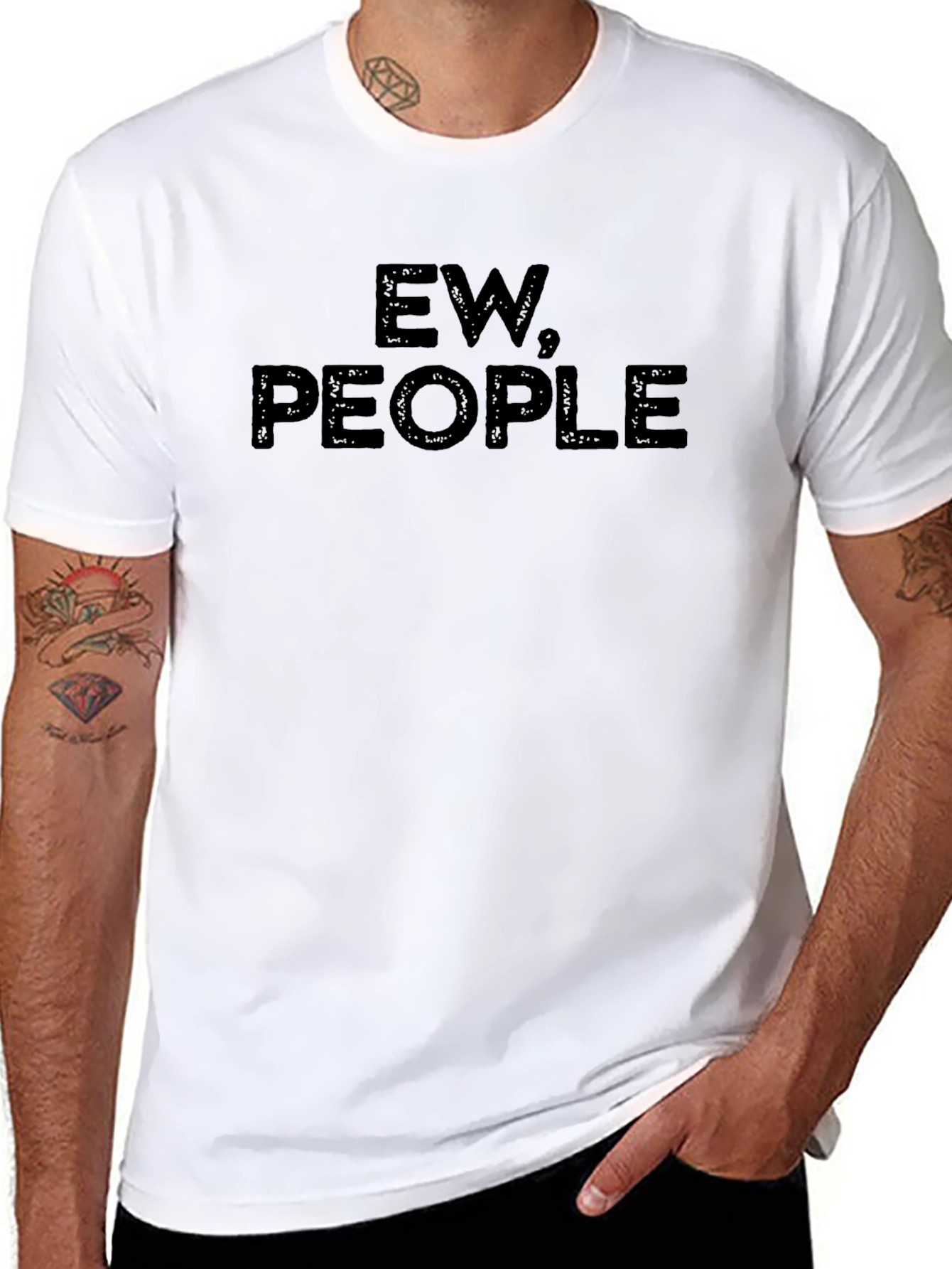 Black Ew, People Black Graphic Tee view 8