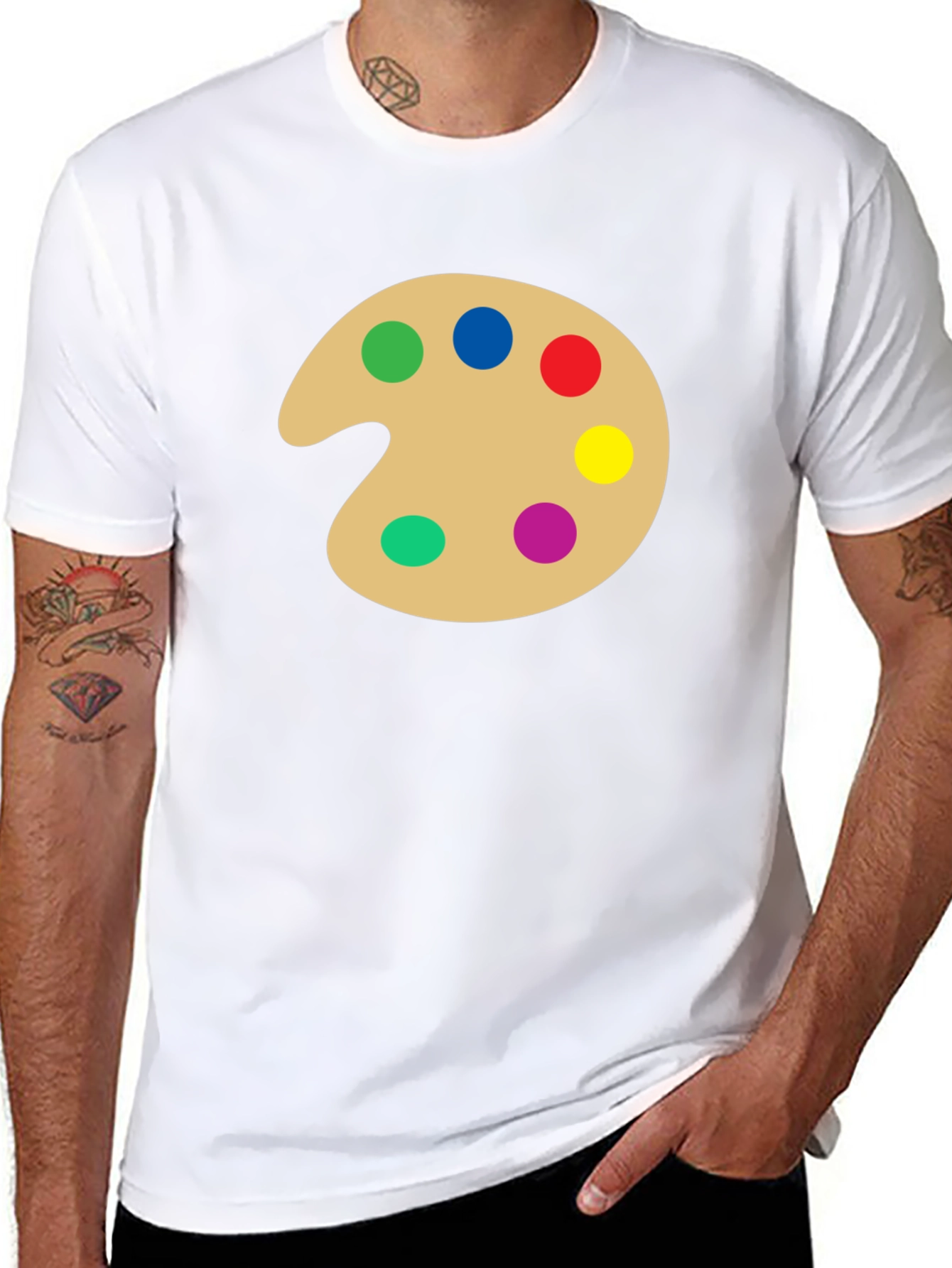 Black Artist Palette T-Shirt - Creative Design view 8