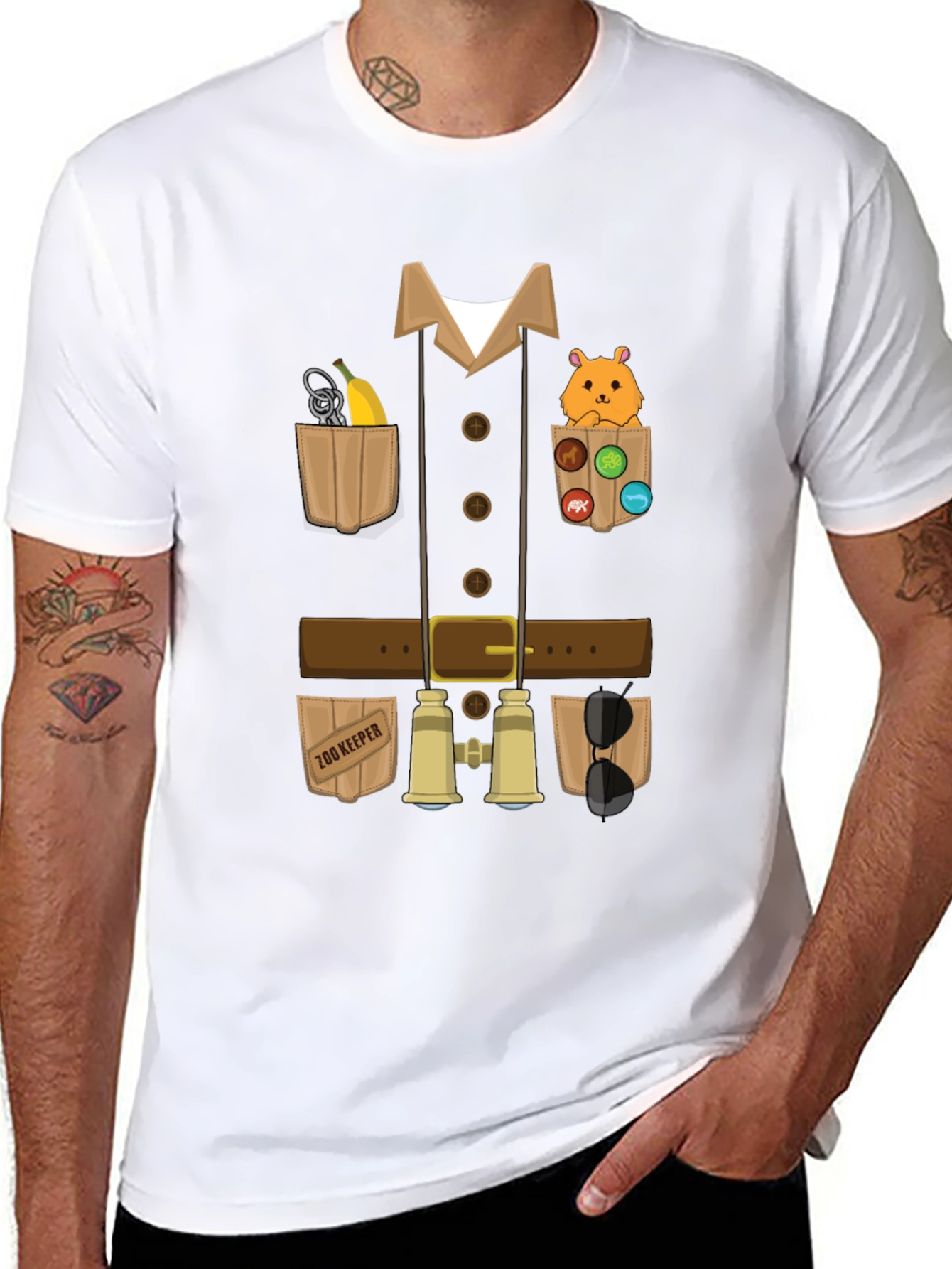 Black Zoo Keeper Costume T-Shirt view 8