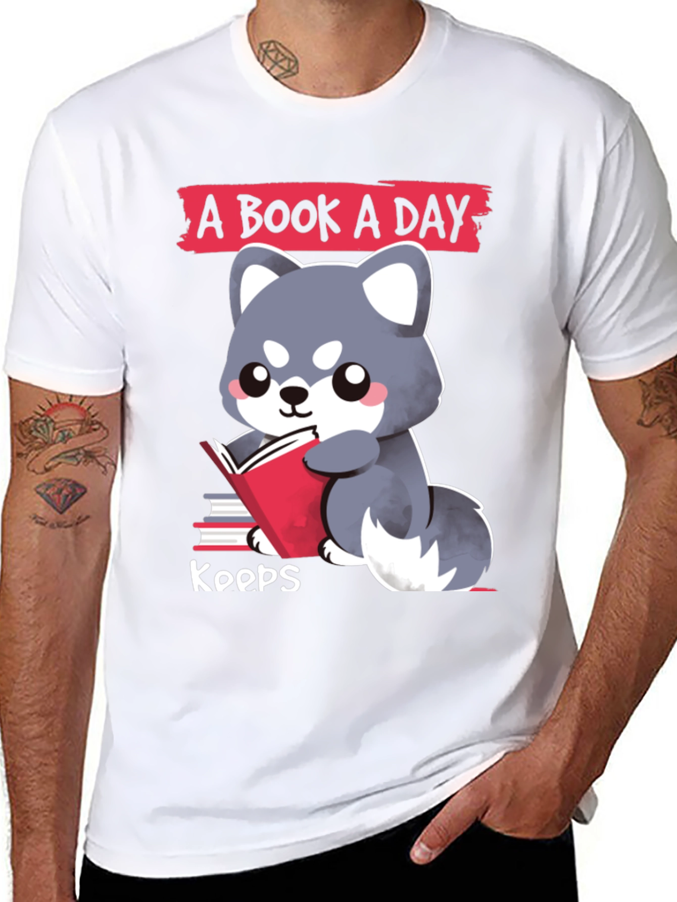 Black A Book A Day Koops T-Shirt view 8