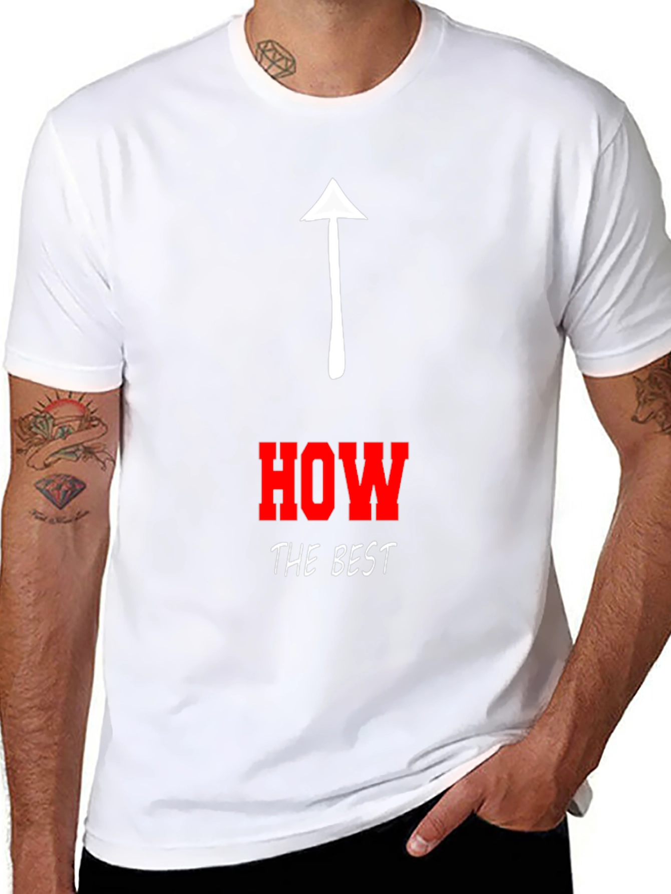Black Humorous "How's the Best" Graphic Tee view 8