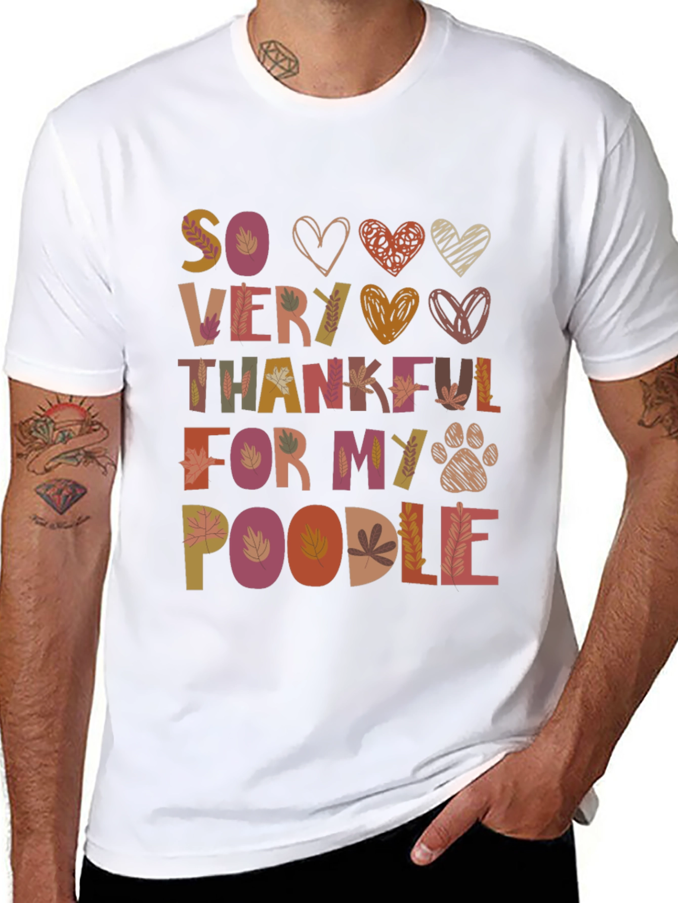 Black So Very Thankful For My Poodle Shirt view 8