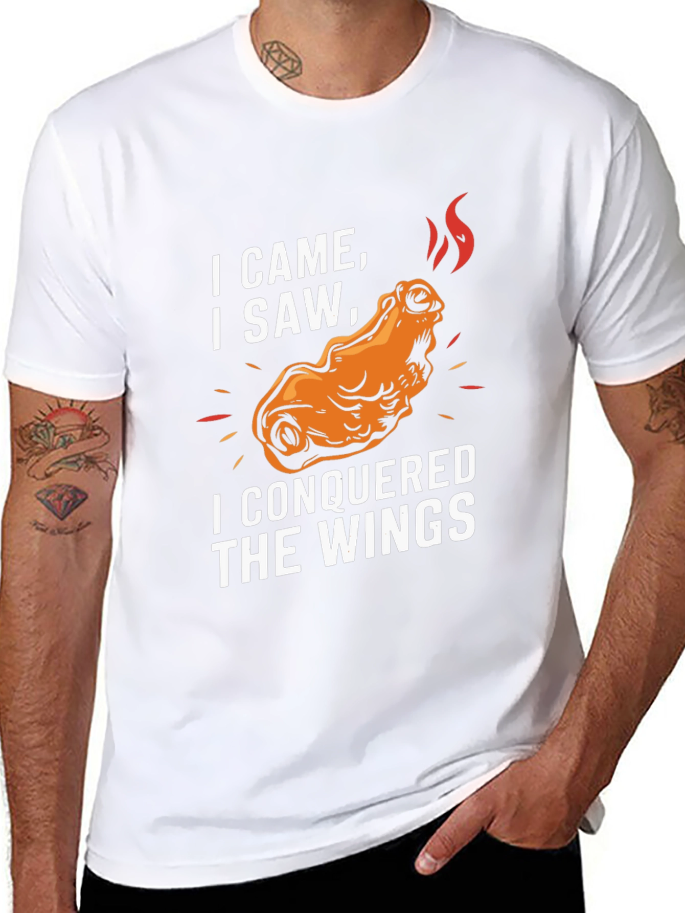 Black I Came I Saw I Conquered Wings T-Shirt - Black view 8