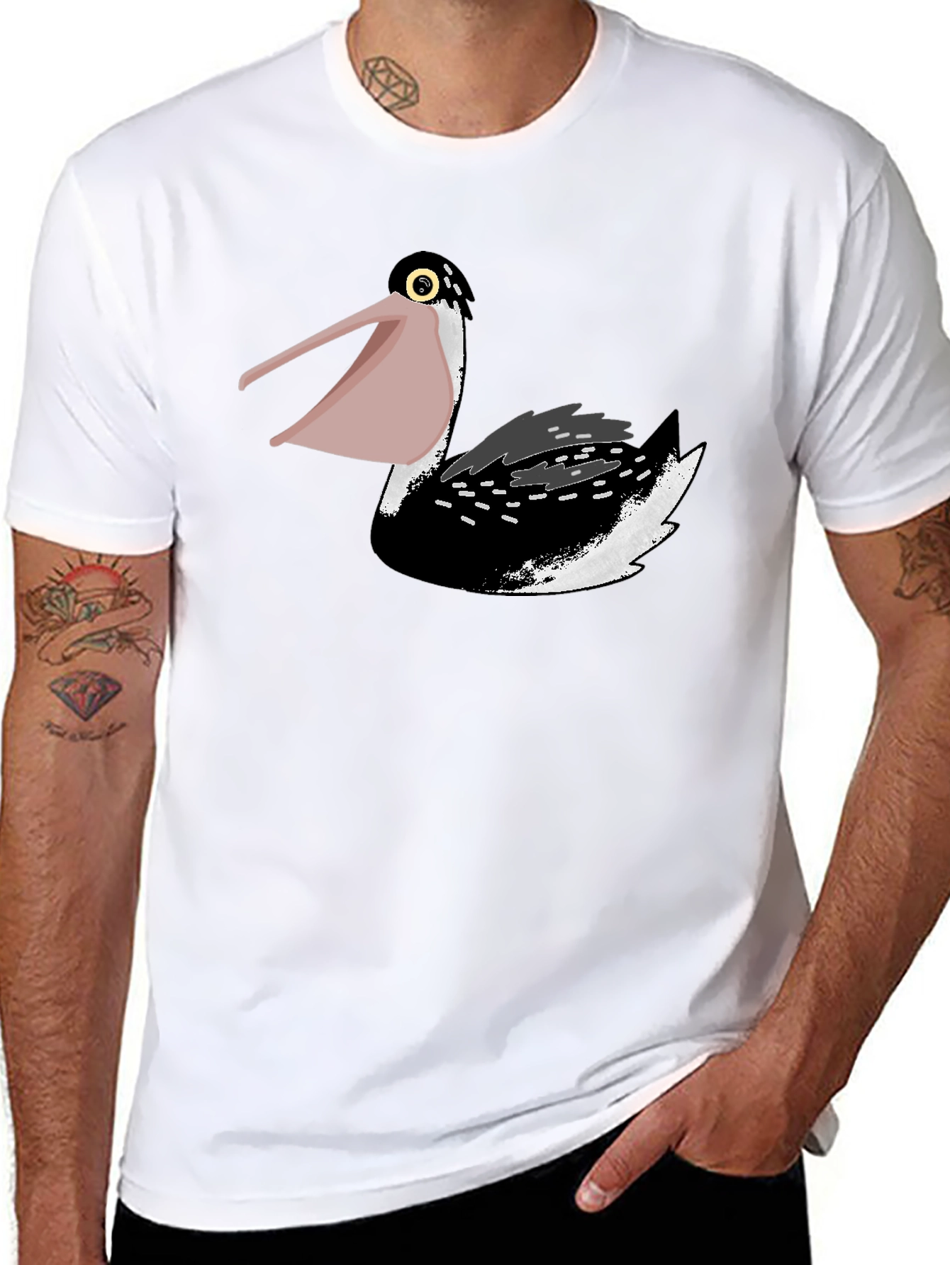 Black Pelican Graphic Tee - Black Cotton Comfort view 8