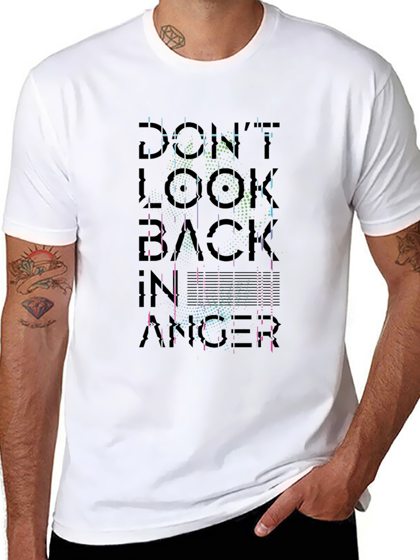 Black Don't Look Back in Anger Graphic Tee view 8