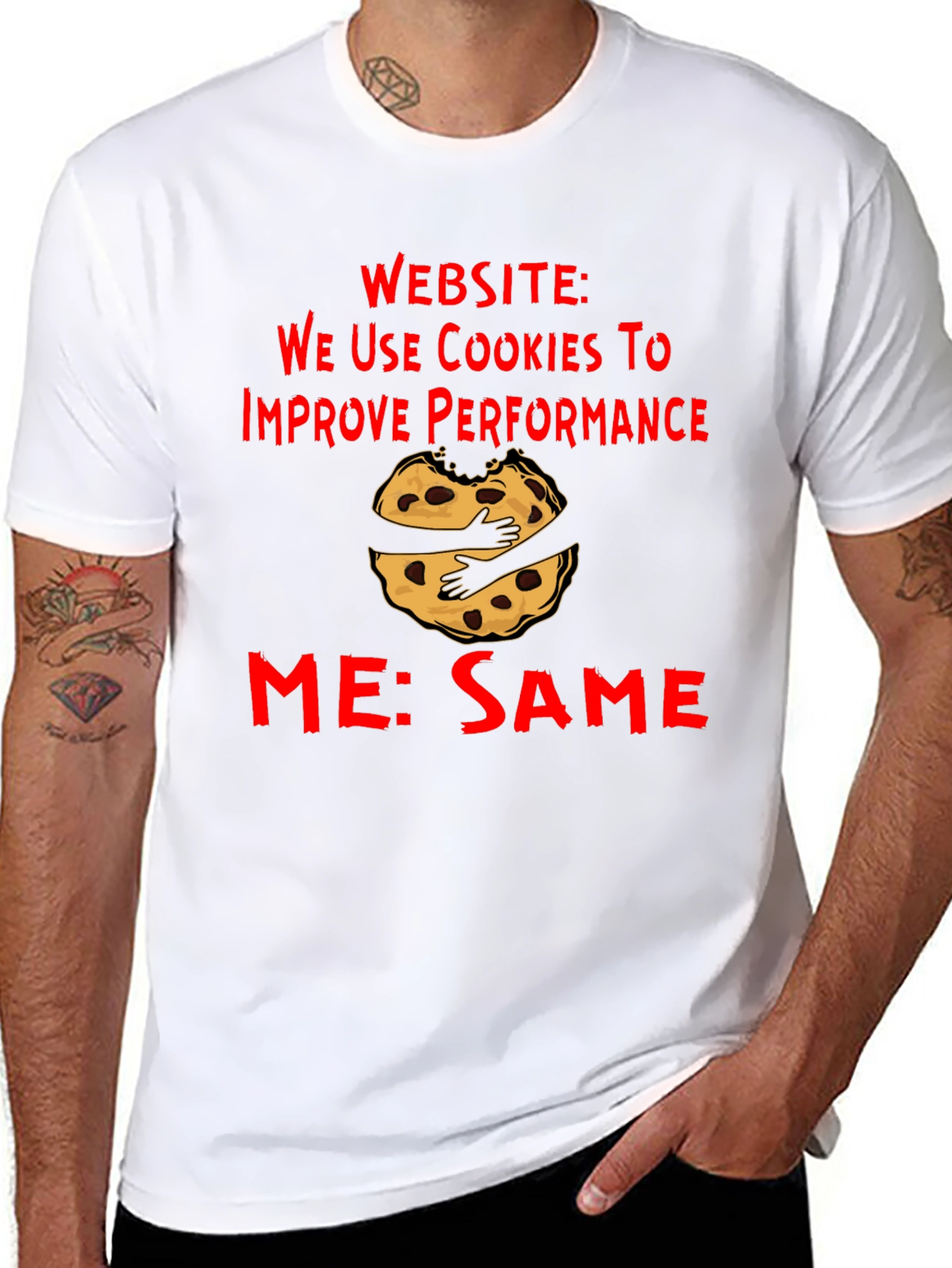 Black Cookie Lover T-Shirt - Funny Graphic Tee view 8