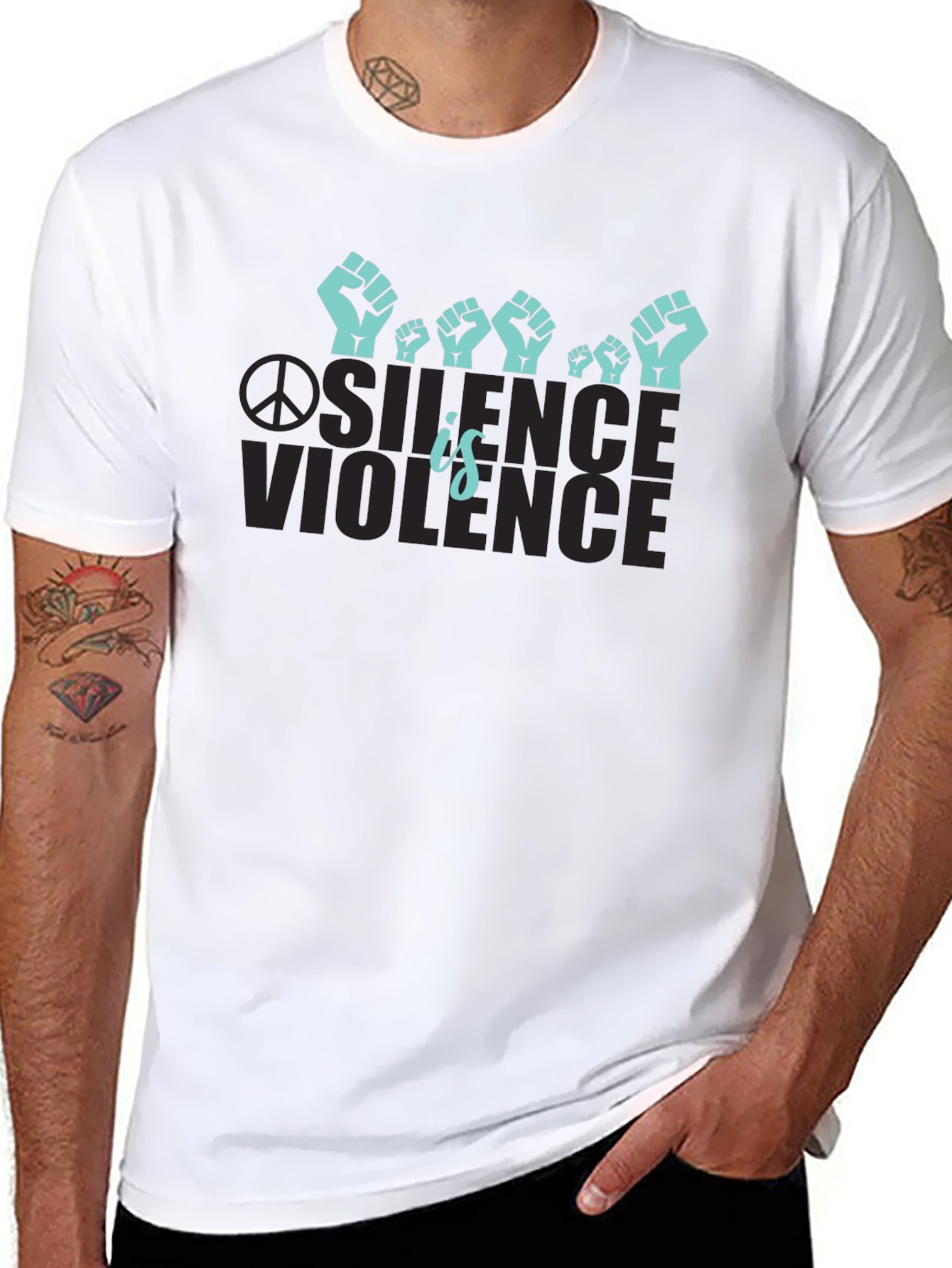 Black Silence is Violence Graphic Tee view 8