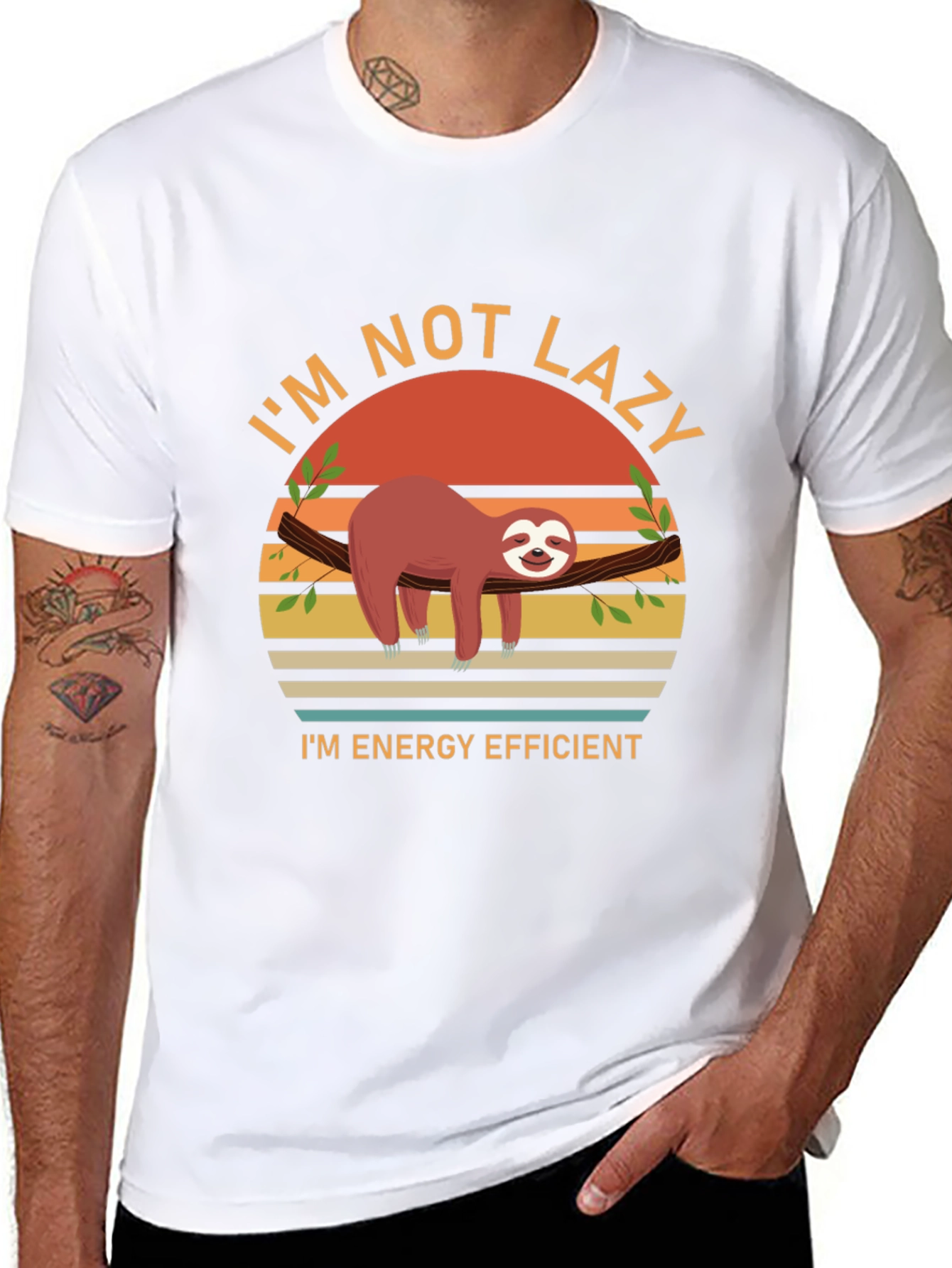 Black Sloth Energy Efficient Graphic Tee view 8