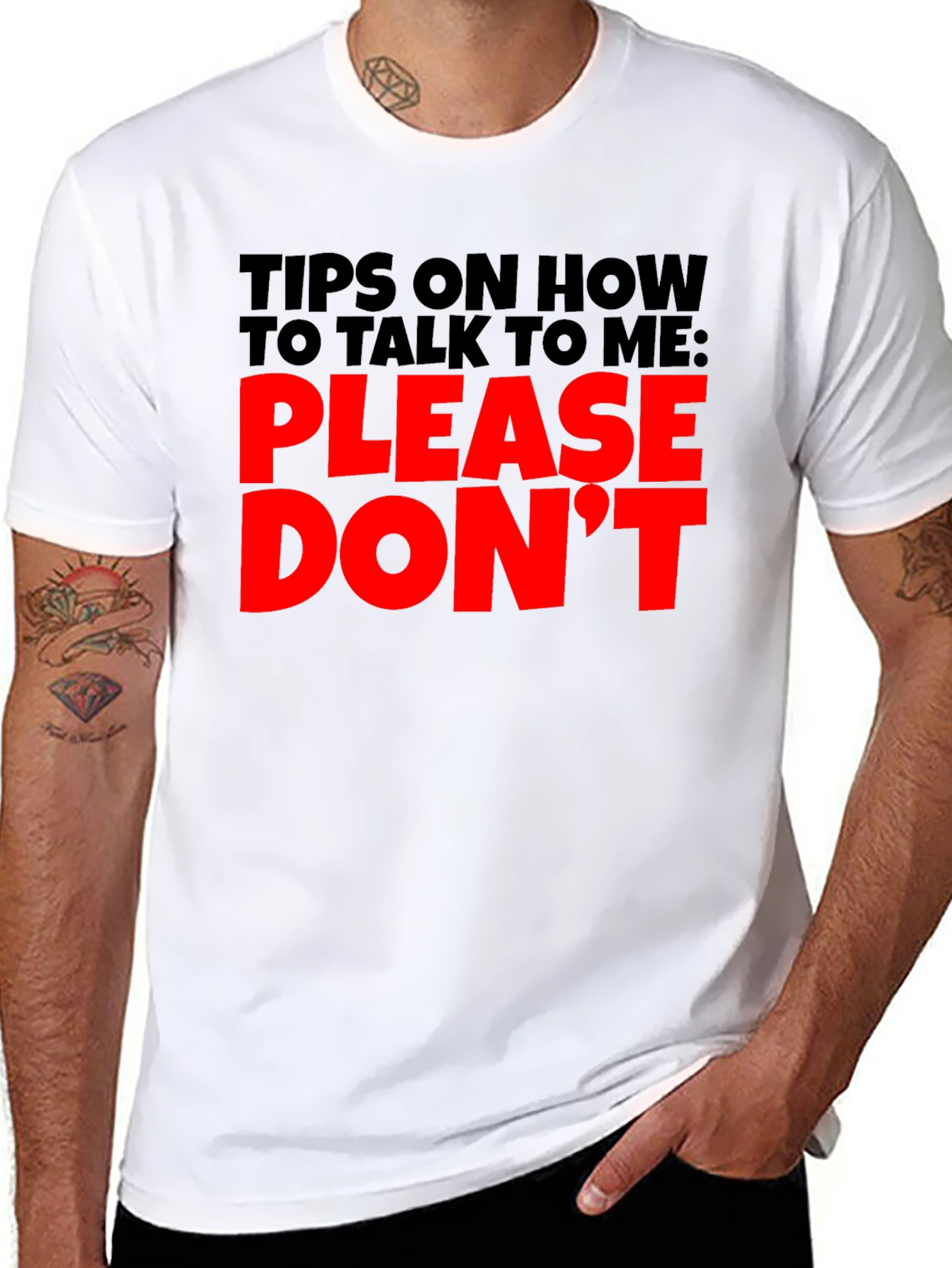 Black Funny Sarcastic Black T-Shirt - Please Don't Talk to Me view 8
