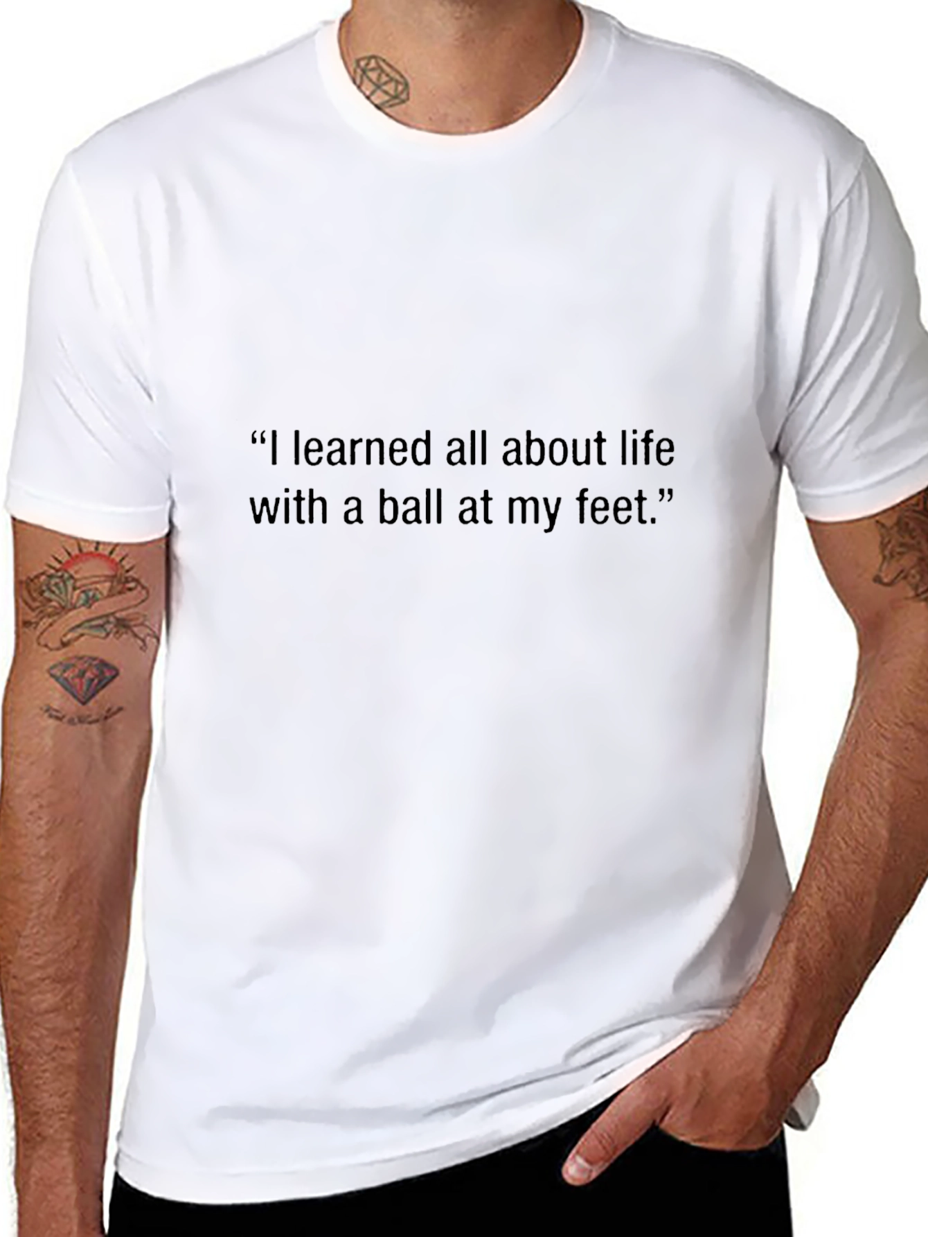 Black Soccer Life Quote T-Shirt view 8