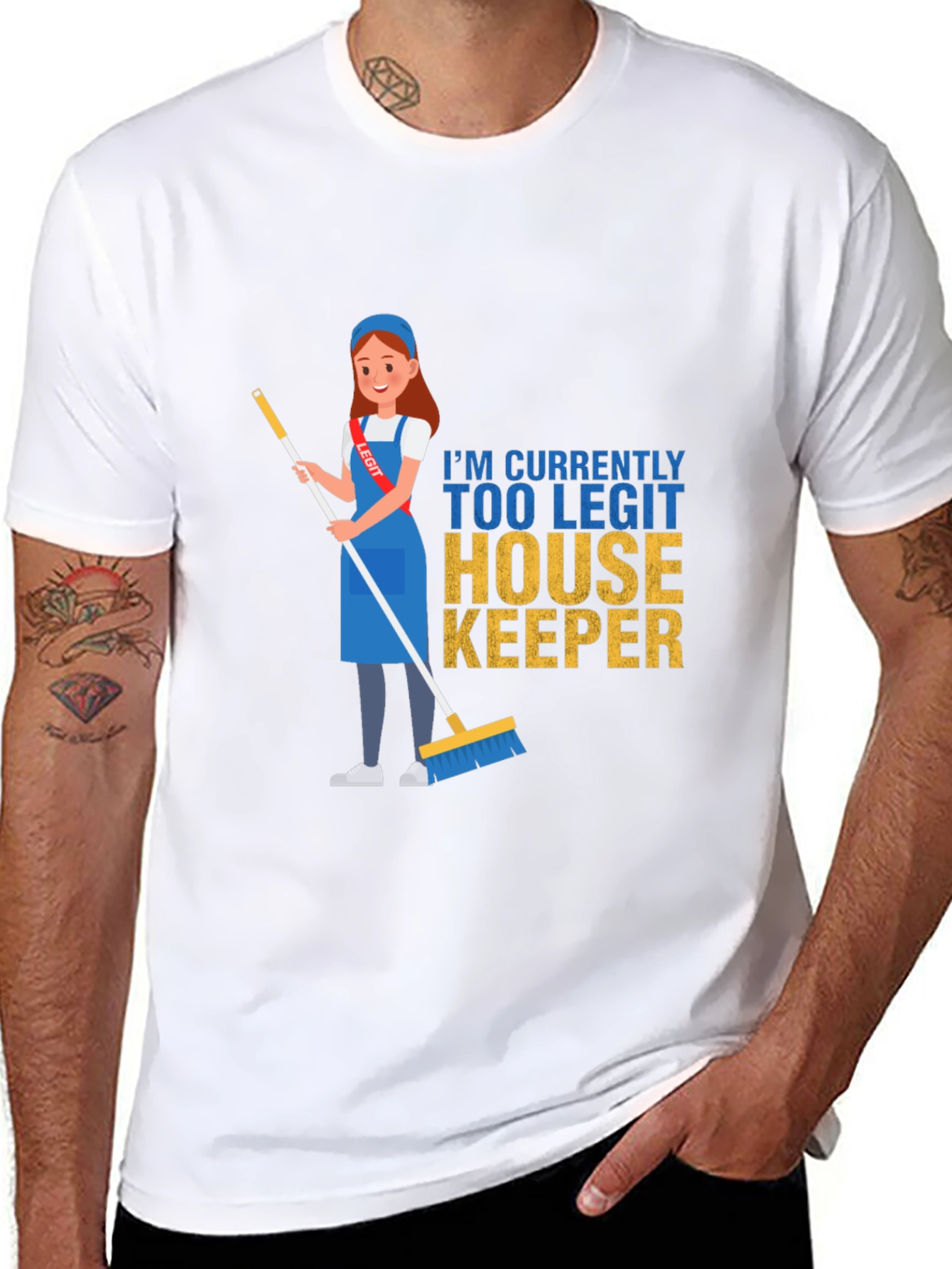 Black Too Legit Housekeeper T-Shirt view 8