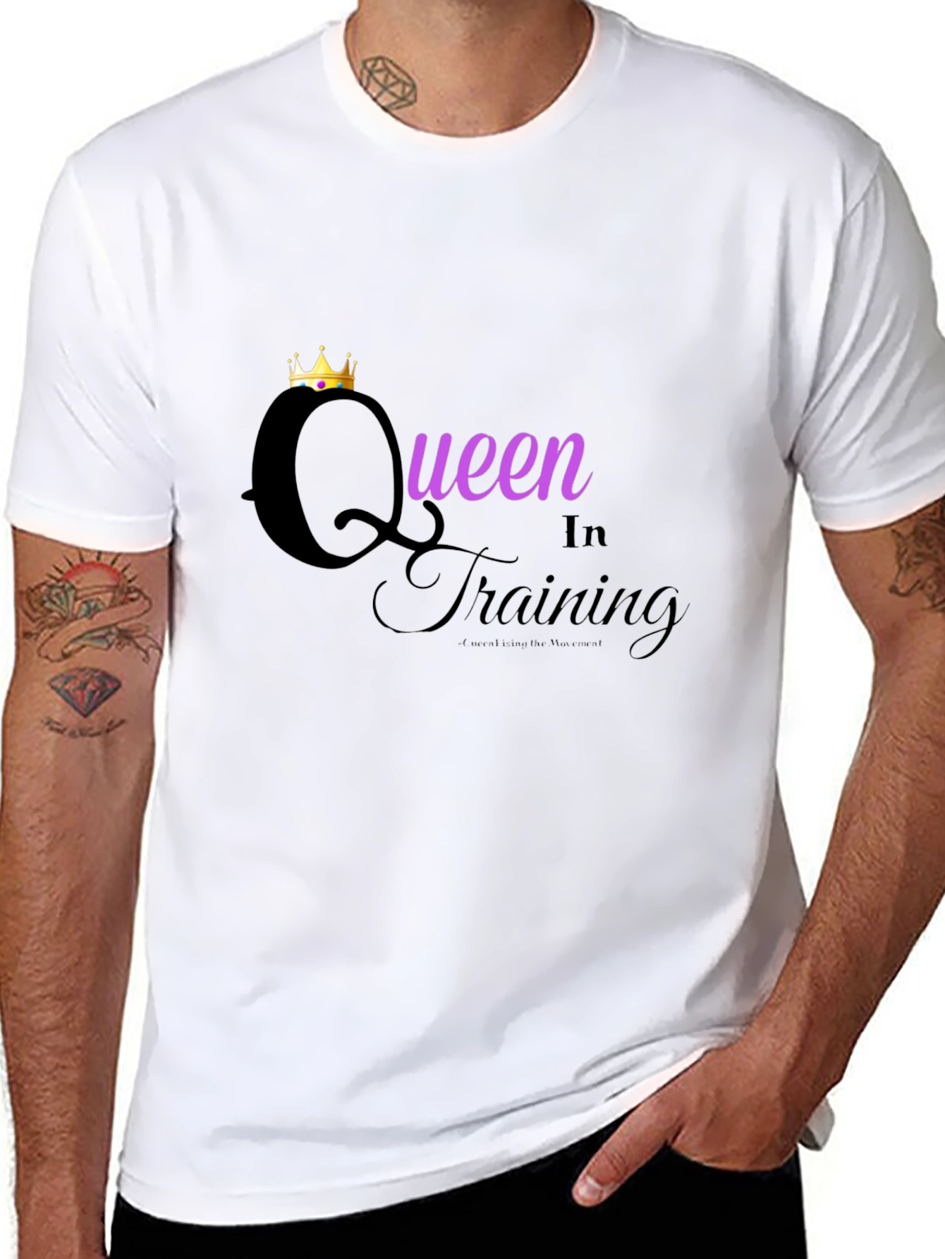 Black Queen in Training Graphic Tee - Black view 8