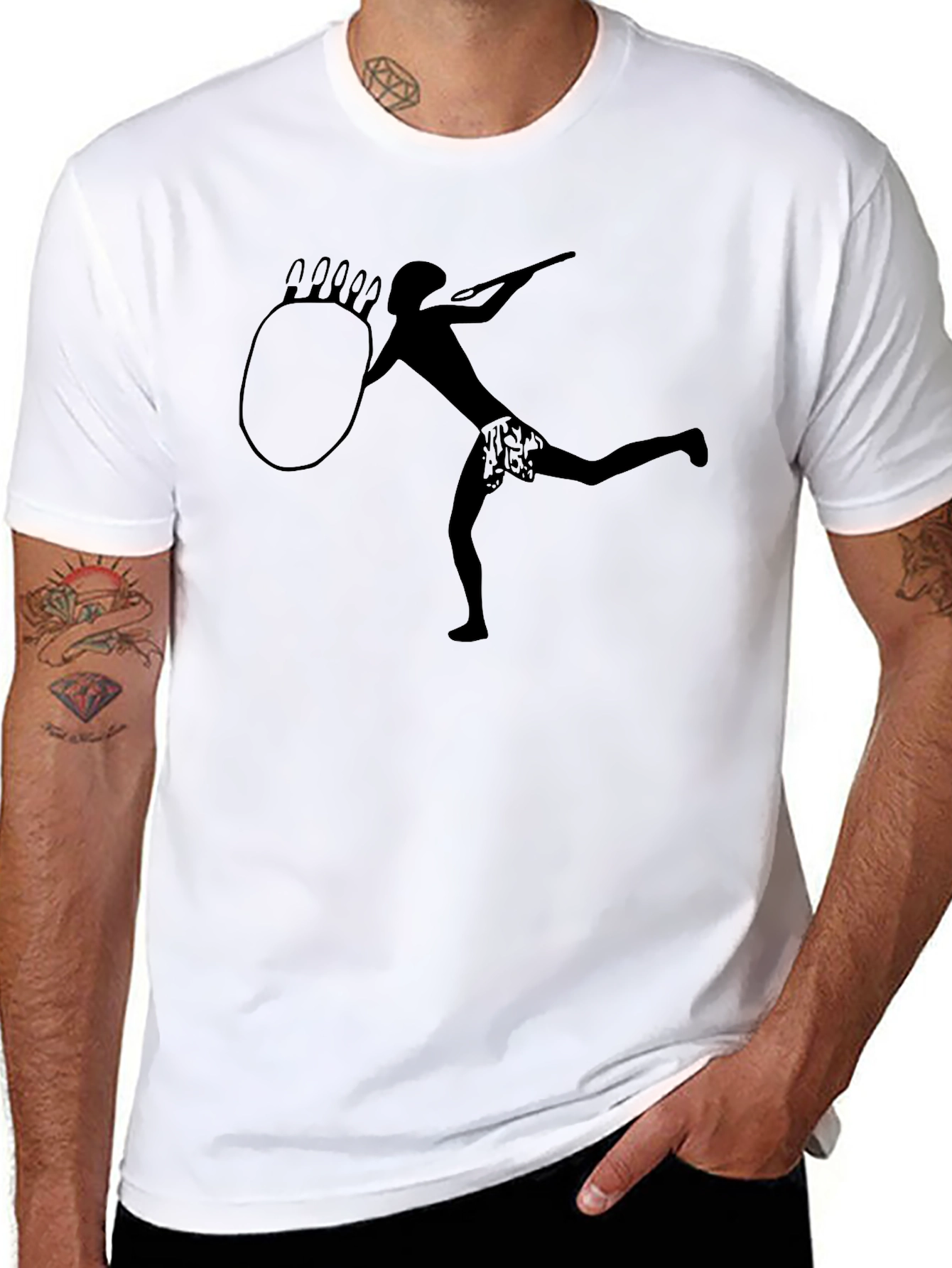 Black Spear Hunter Graphic T-Shirt view 8