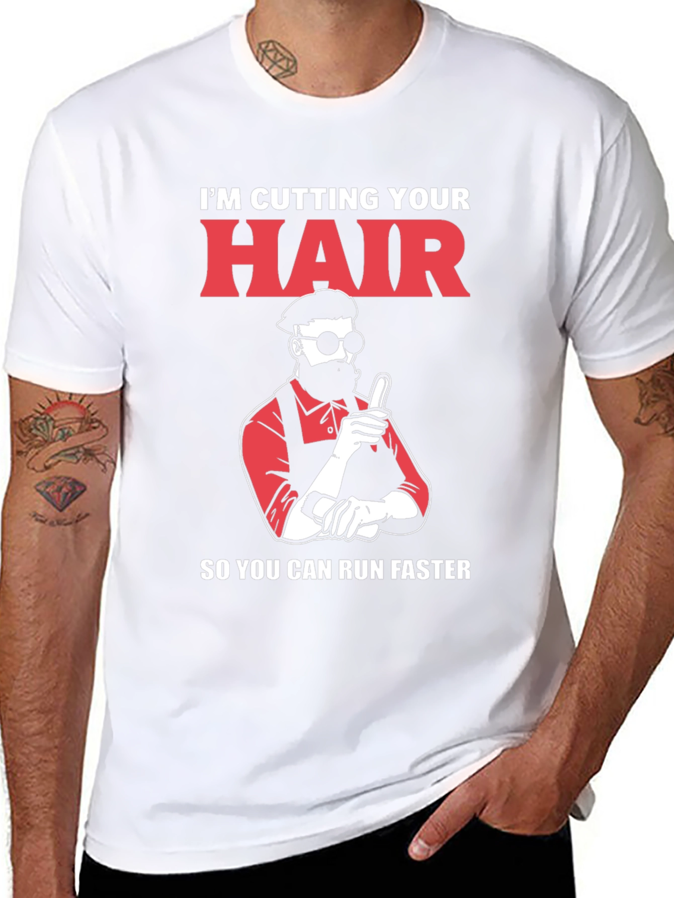 Black I'm Cutting Your Hair T-Shirt view 8