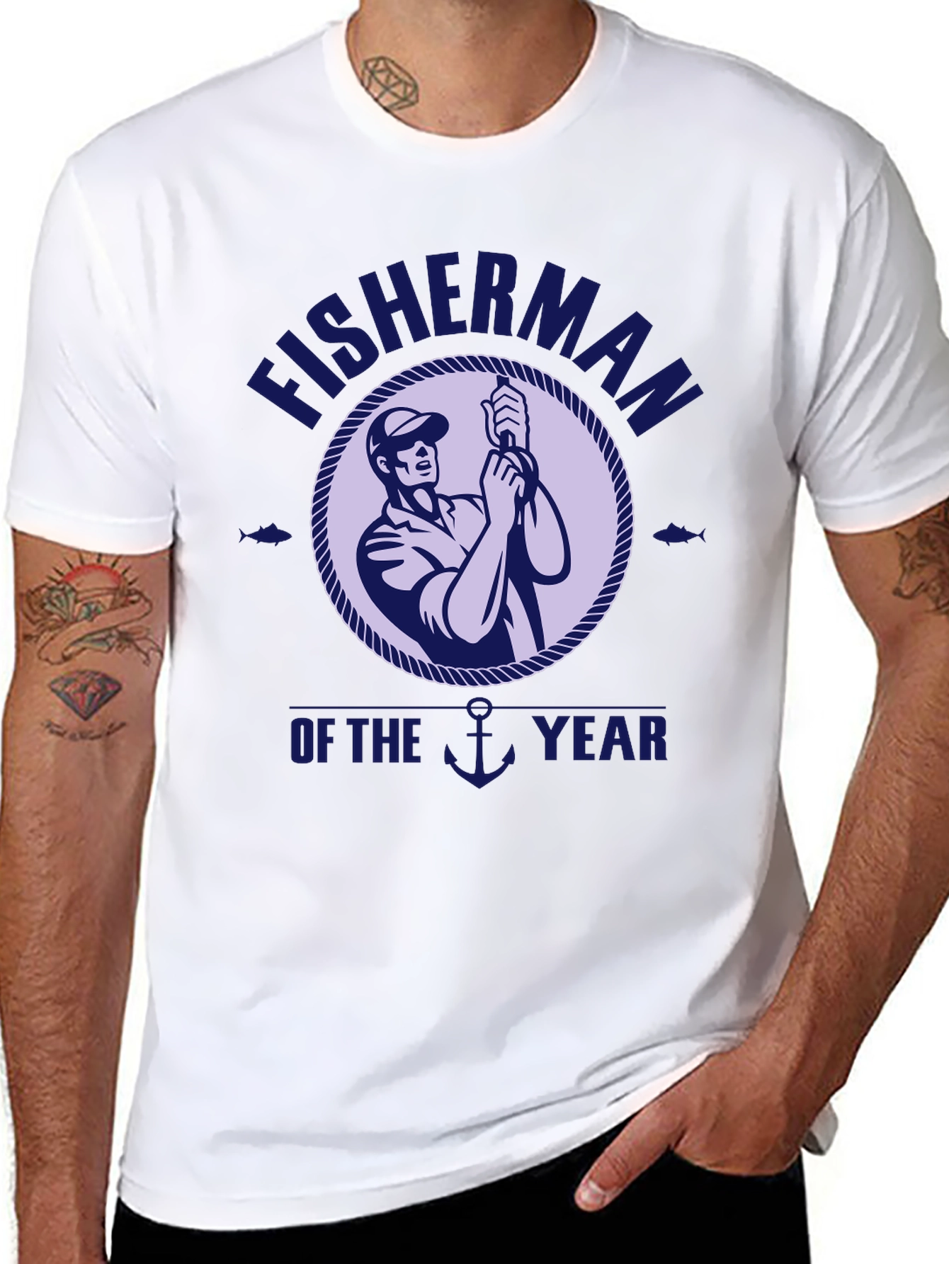 Fisherman of the Year Graphic T-Shirt - Black - 8