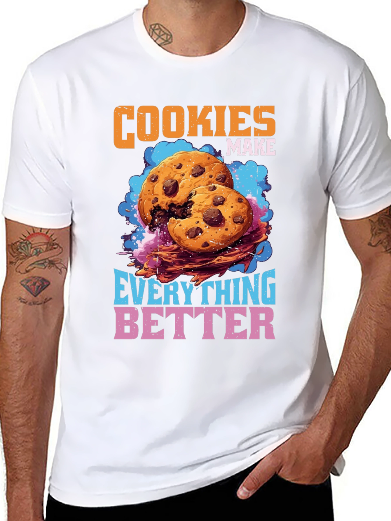 Black Cookies Make Everything Better Graphic T-Shirt view 8