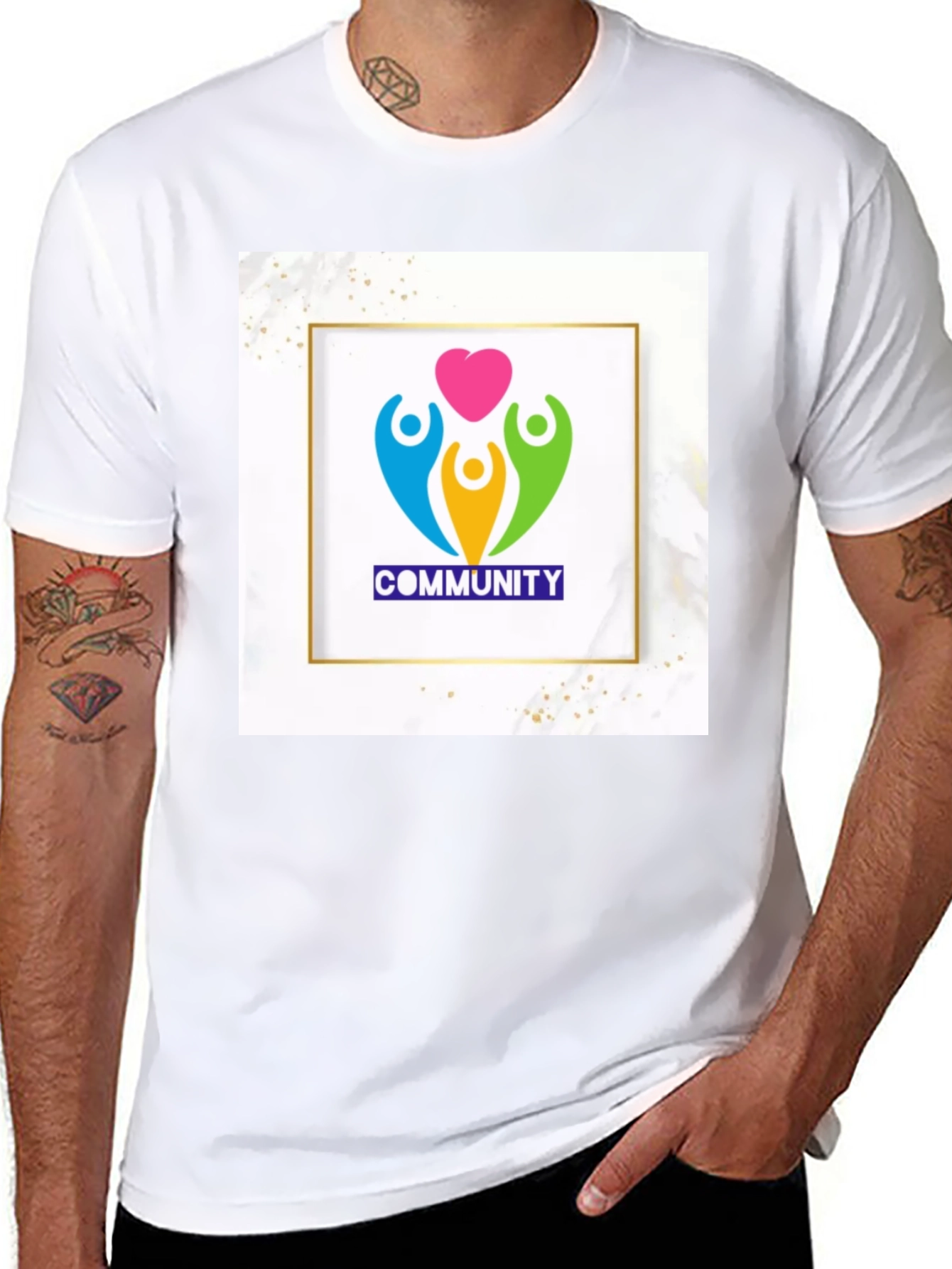 Community Love Graphic T-Shirt - Black - 8