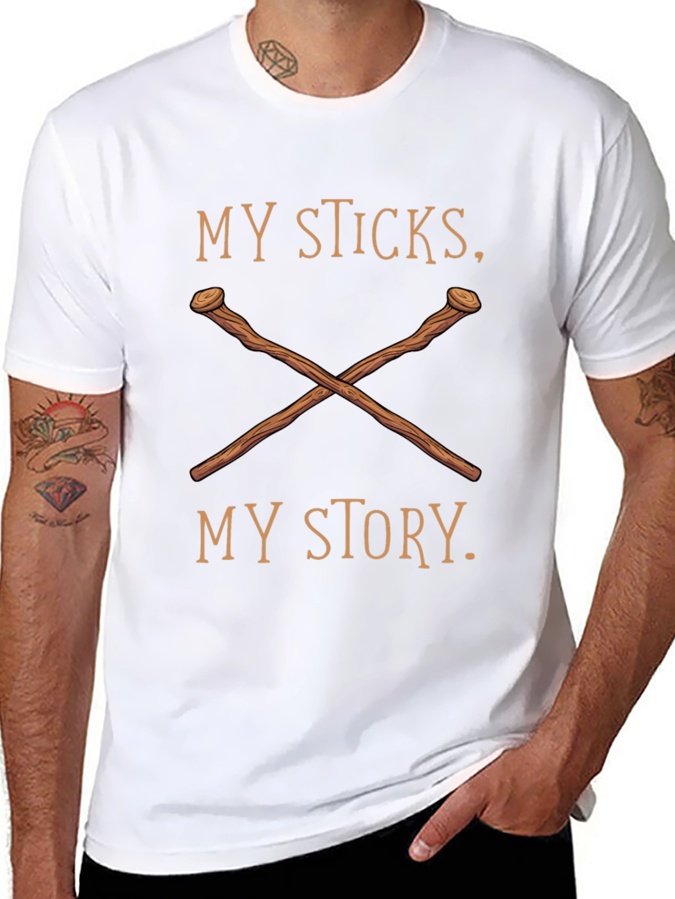 Black My Sticks, My Story T-Shirt view 8