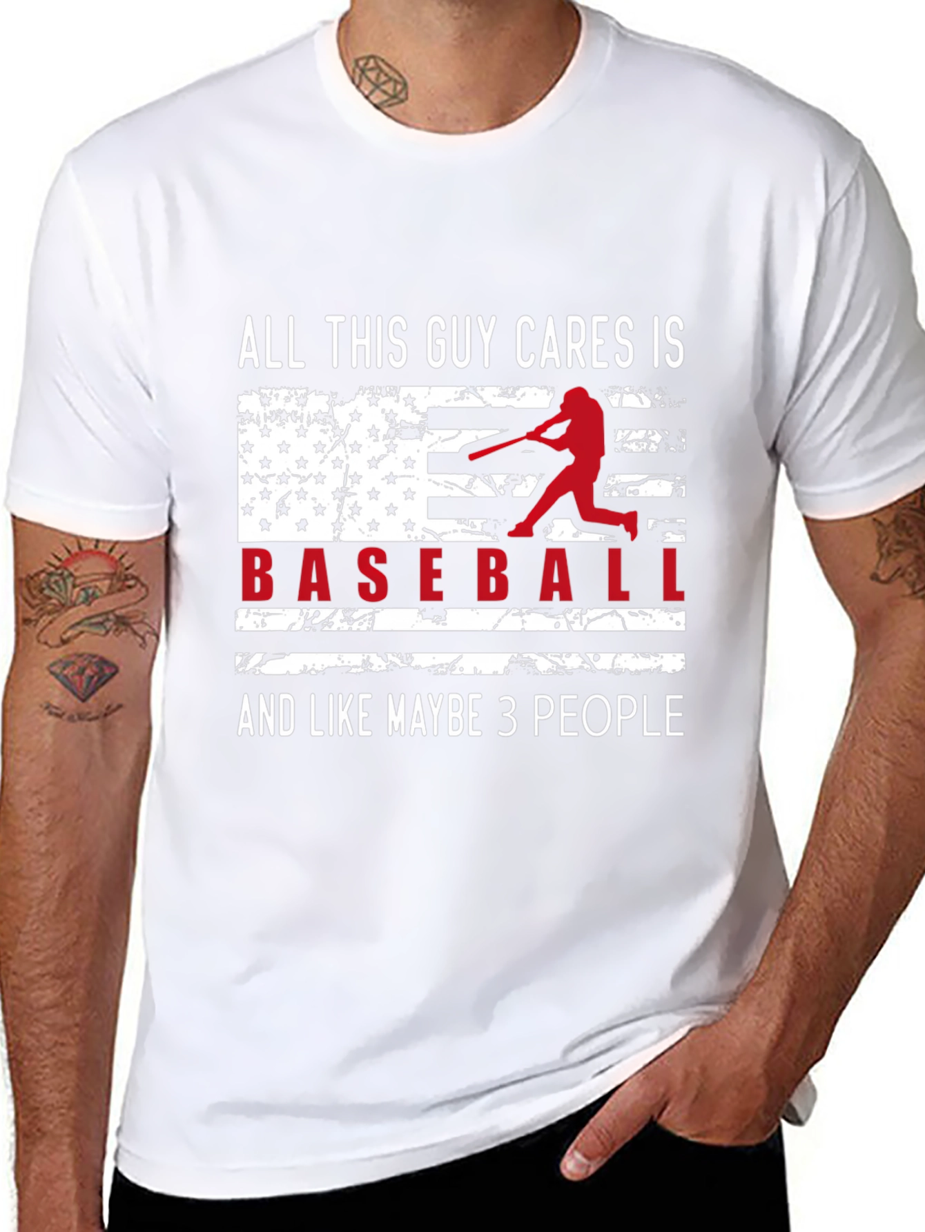 Black Baseball Fan T-Shirt view 8