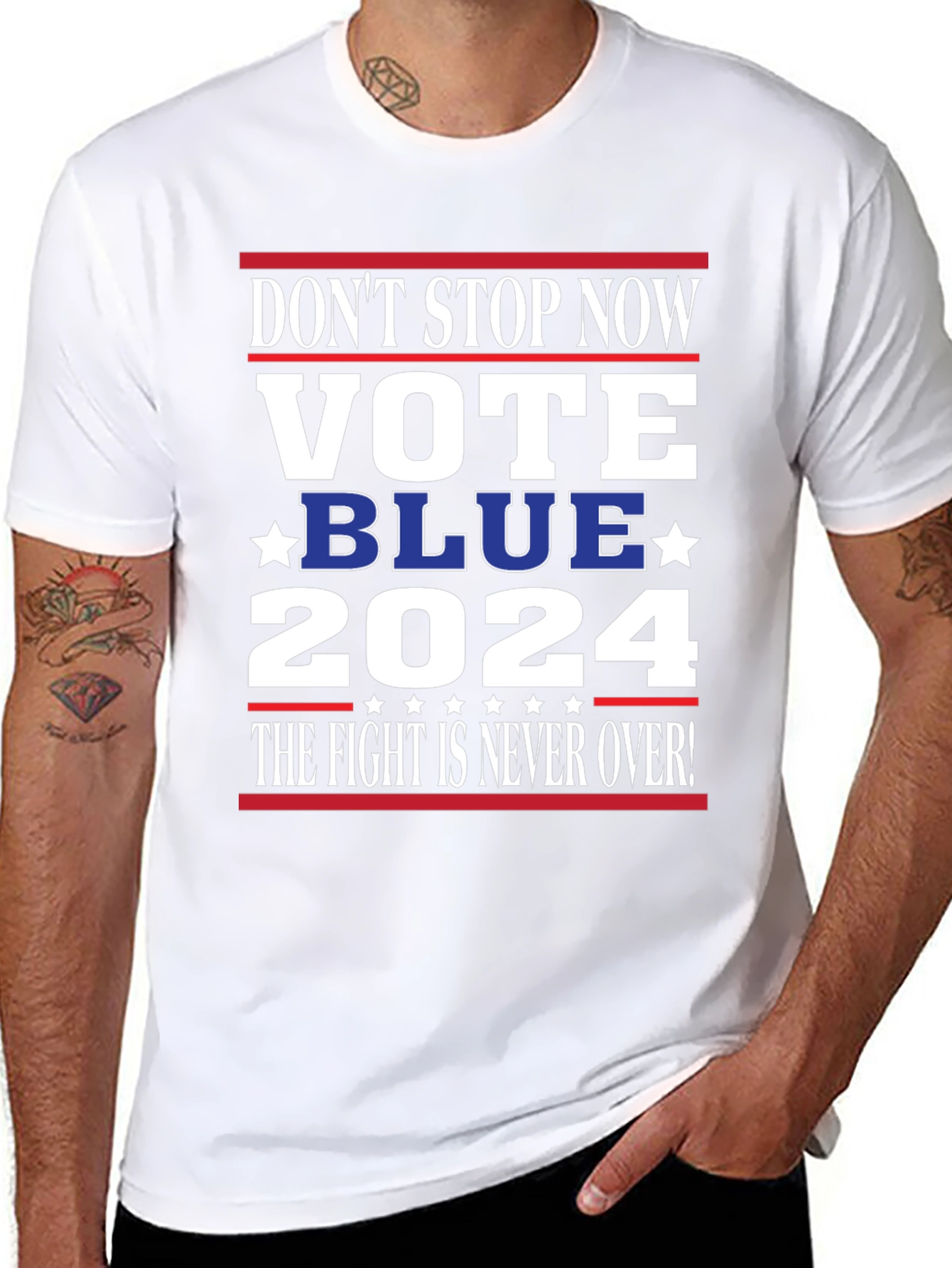Black Vote Blue 2024 Political T-Shirt view 8