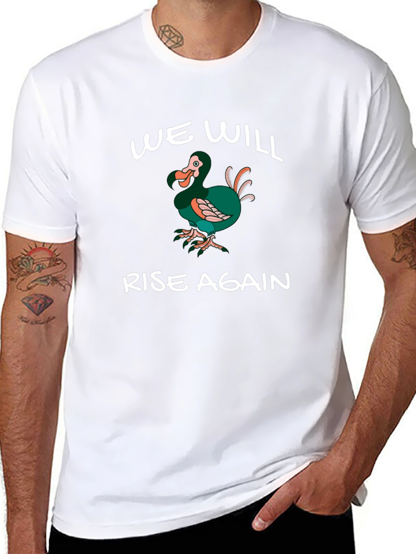 Black Dodo Bird T-Shirt - We Will Rise Again Tee view 8