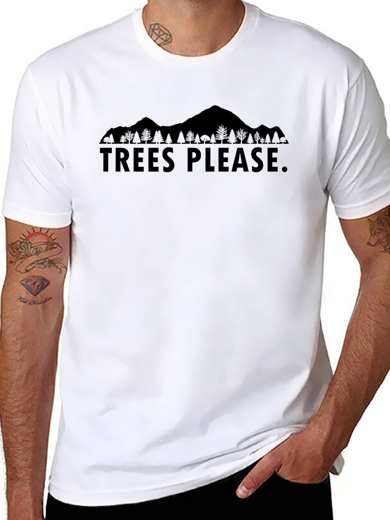 Black Trees Please Graphic T-Shirt - Nature Lover Tee view 8