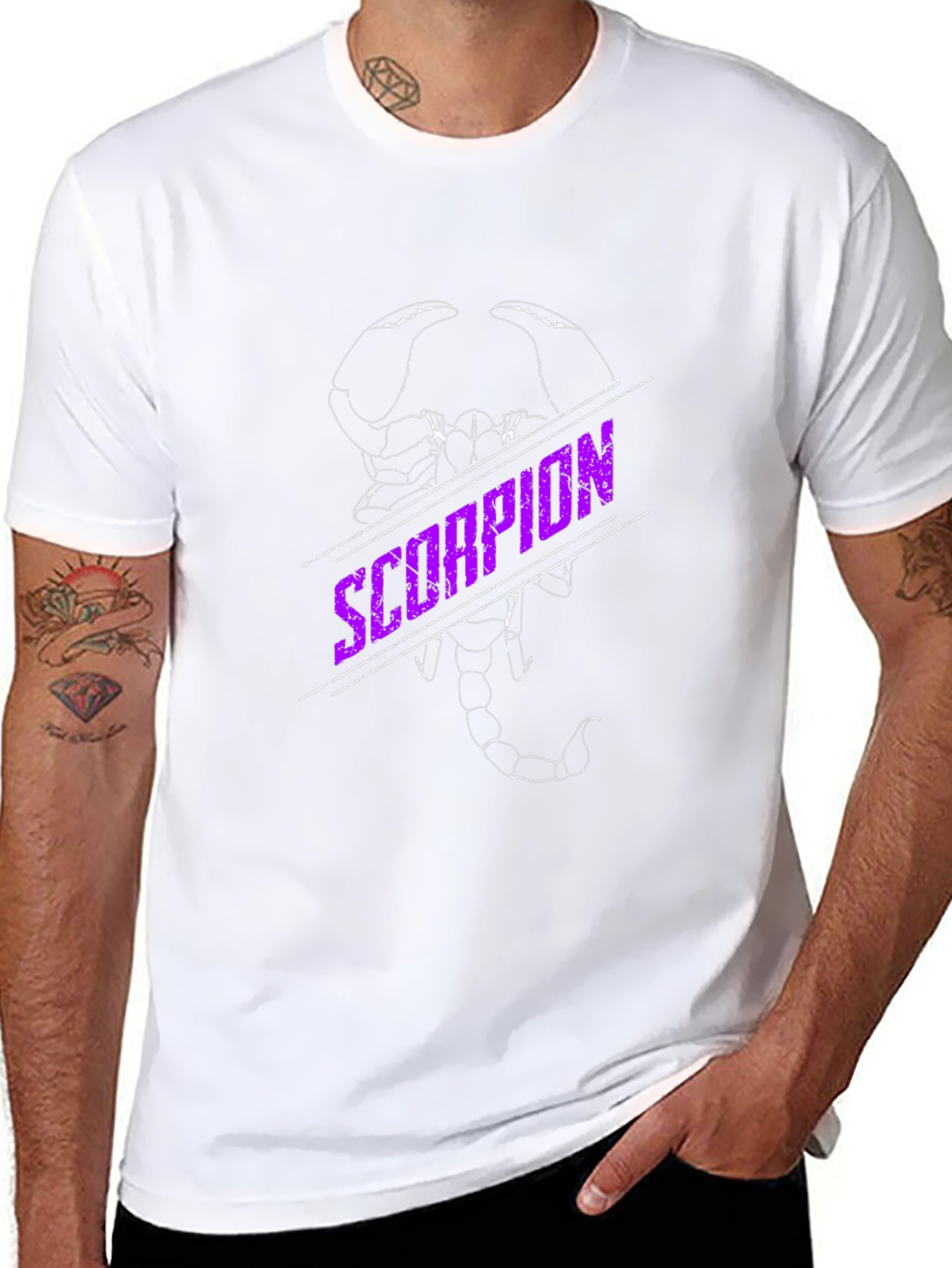 Scorpion Graphic Print Tee - Edgy Style - 8