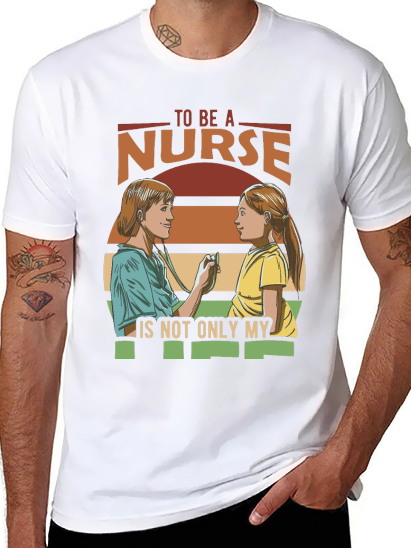 Black Nurse T-Shirt - To Be A Nurse My Vocation Tee view 8
