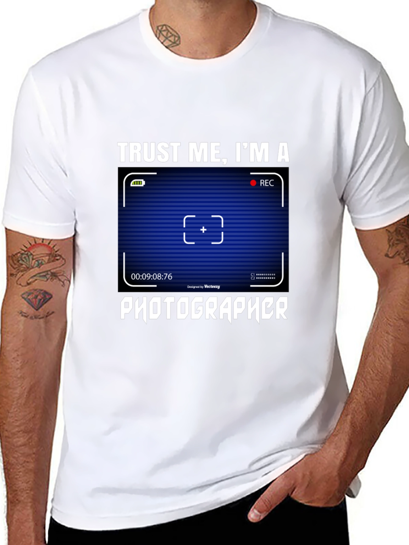 Black Trust Me I'm a Photographer Black T-Shirt view 8