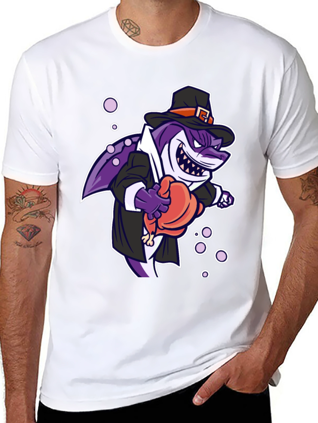 Thanksgiving Shark T-Shirt - 8